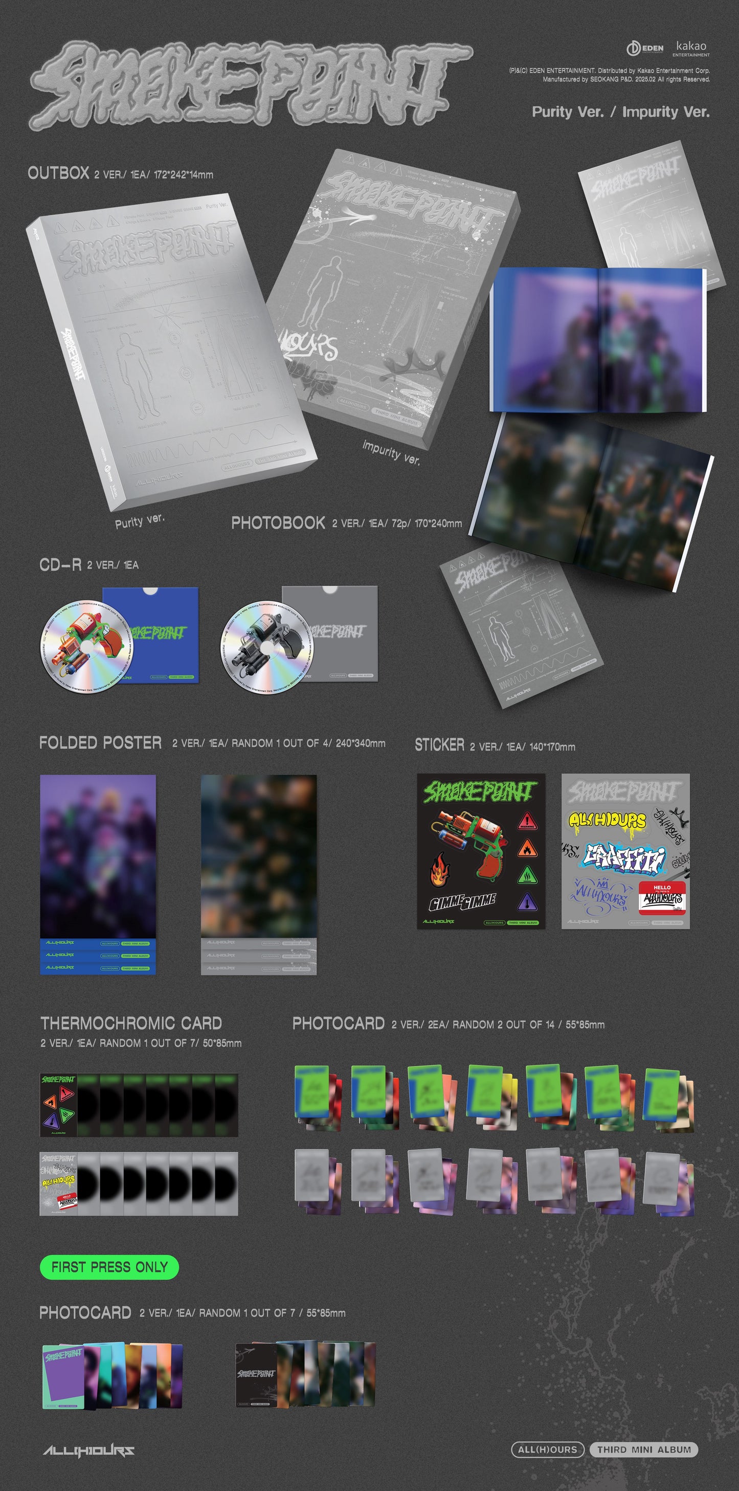 ALL(H)OURS THIRD MINI ALBUM – SMOKE POINT (Random)