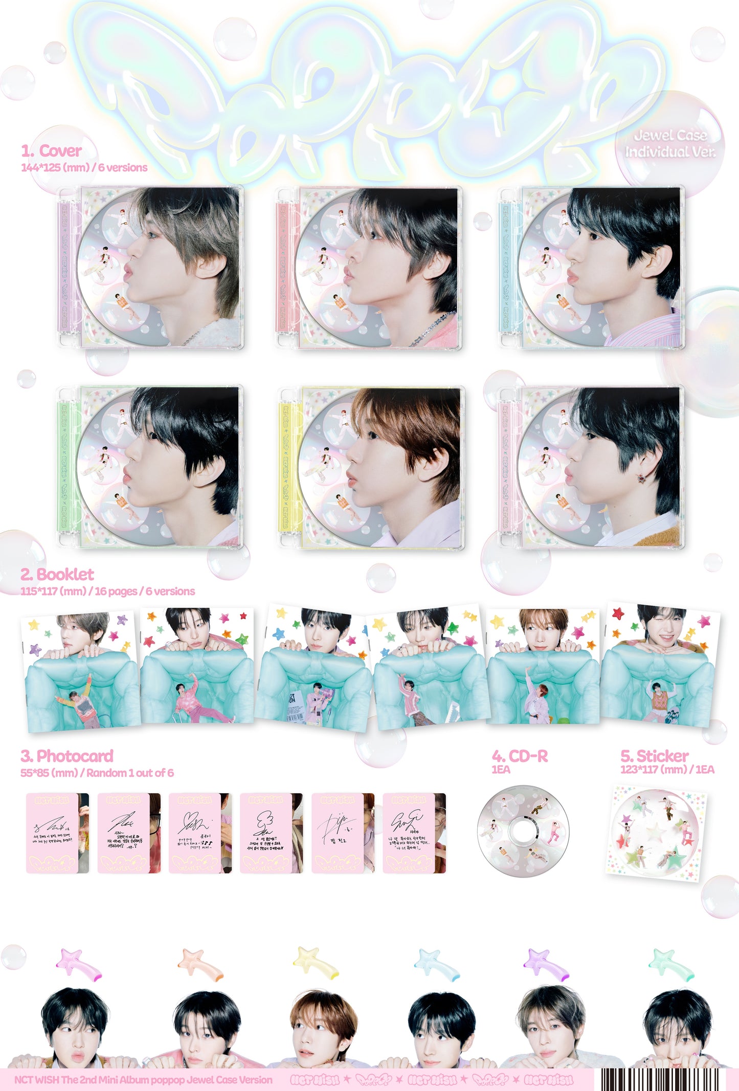 NCT WISH The 2nd Mini Album – poppop (Jewel Case Ver.) (Random)