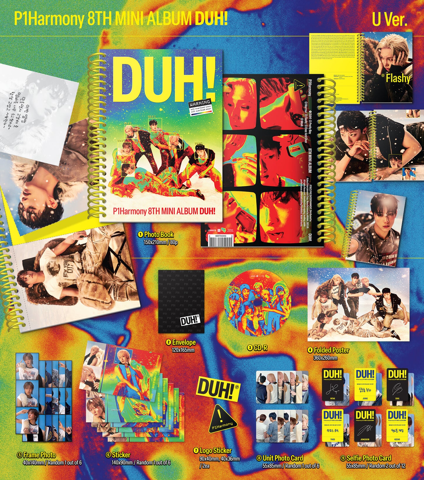 P1Harmony 8th Mini Album – DUH! (Random) + KKANG Benefit