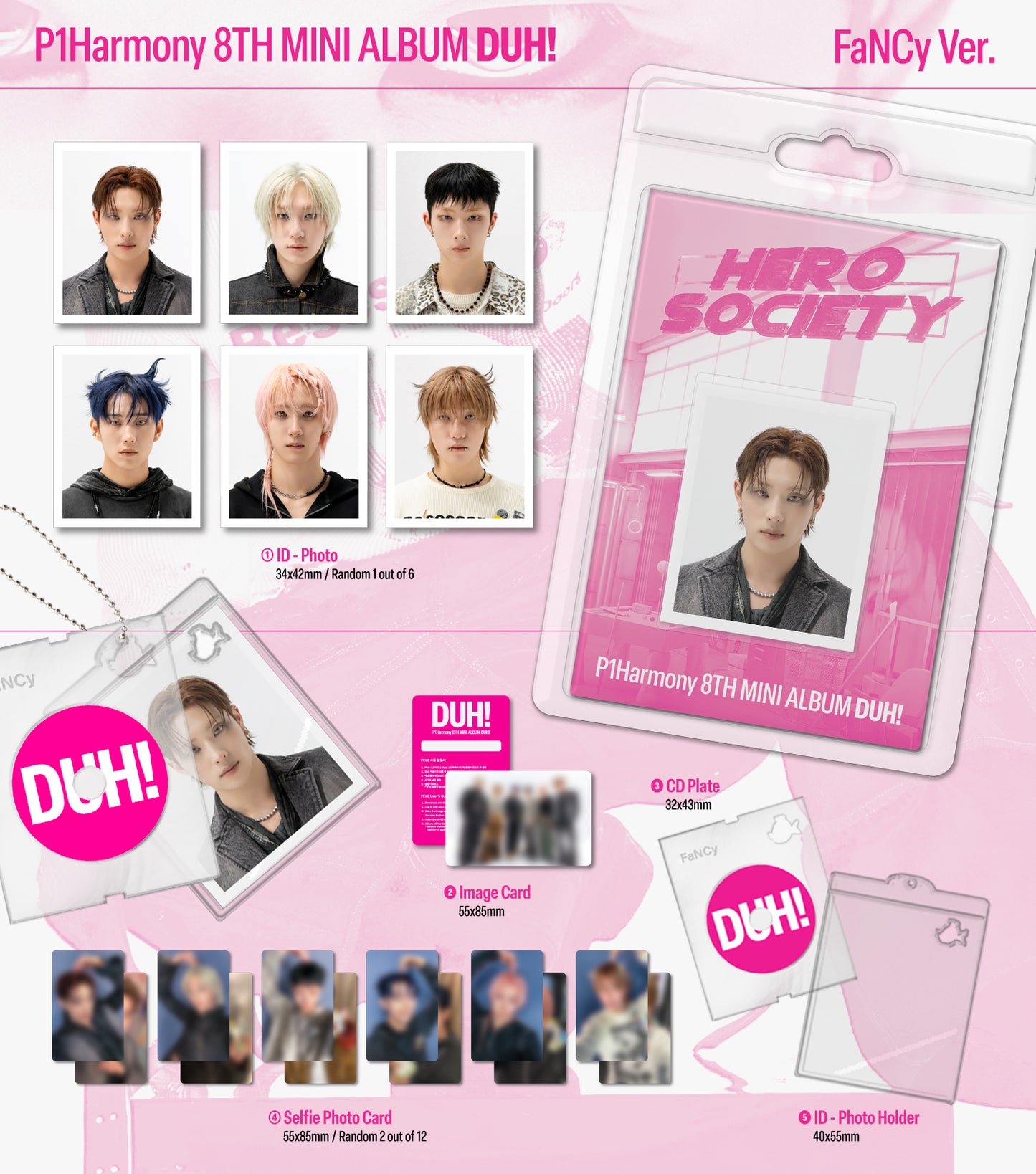 P1Harmony 8th Mini Album – DUH! (FaNCy Ver.) (PLVE) (Random)