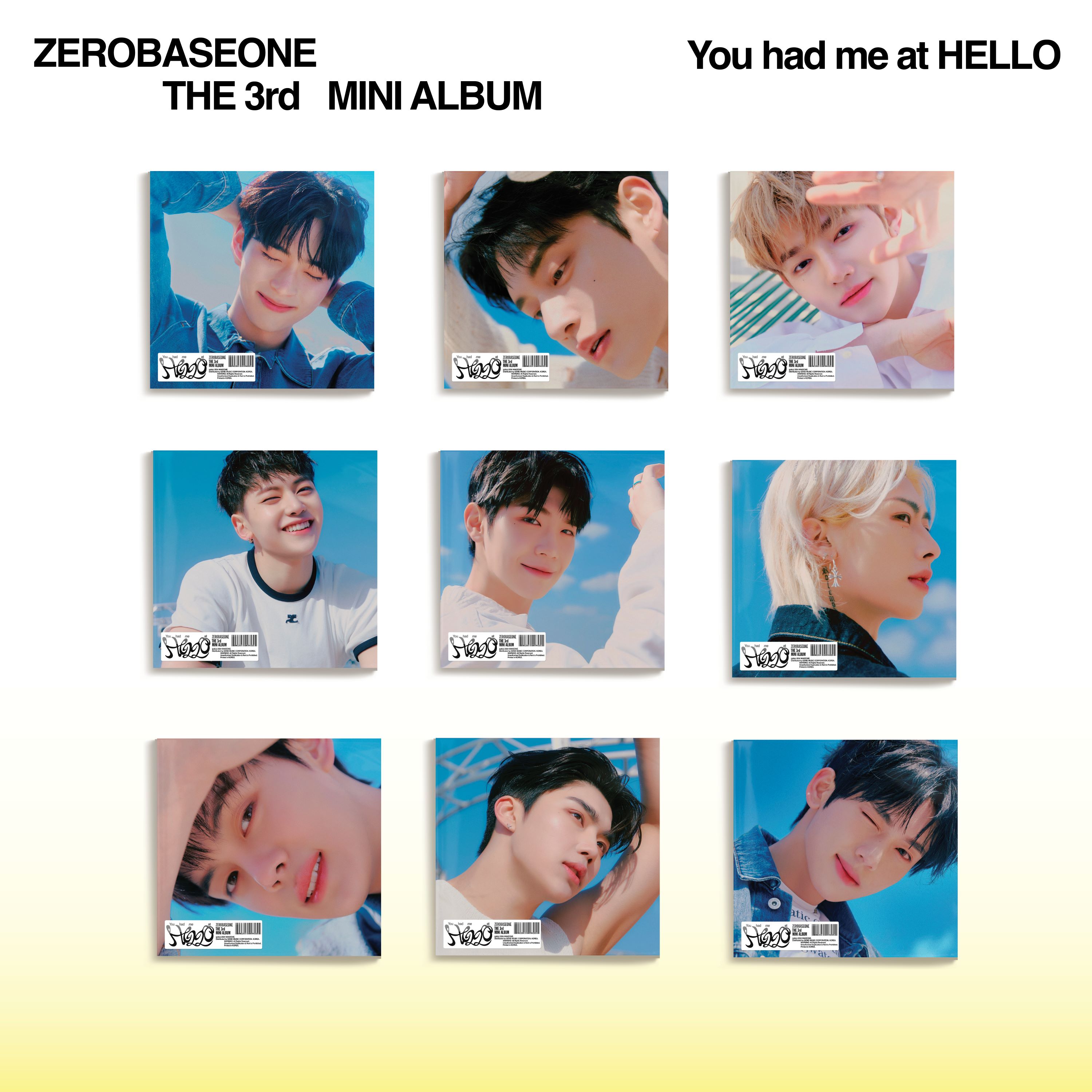 ZEROBASEONE The 3rd Mini Album – You had me at HELLO (Digipack Ver.) (Random) + Makestar Benefit