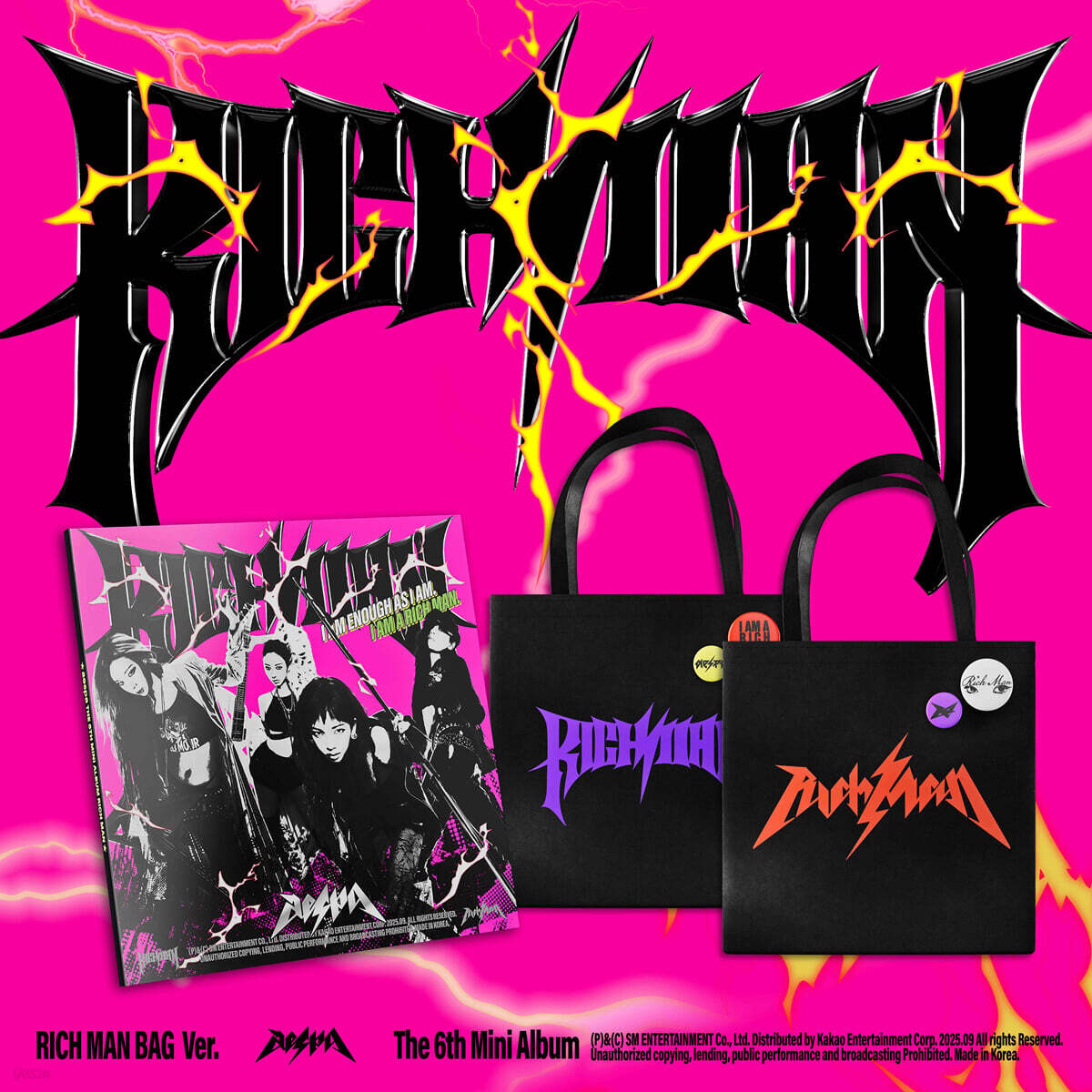 aespa The 6th Mini Album – Rich Man (RICH MAN BAG Ver.) (Random)