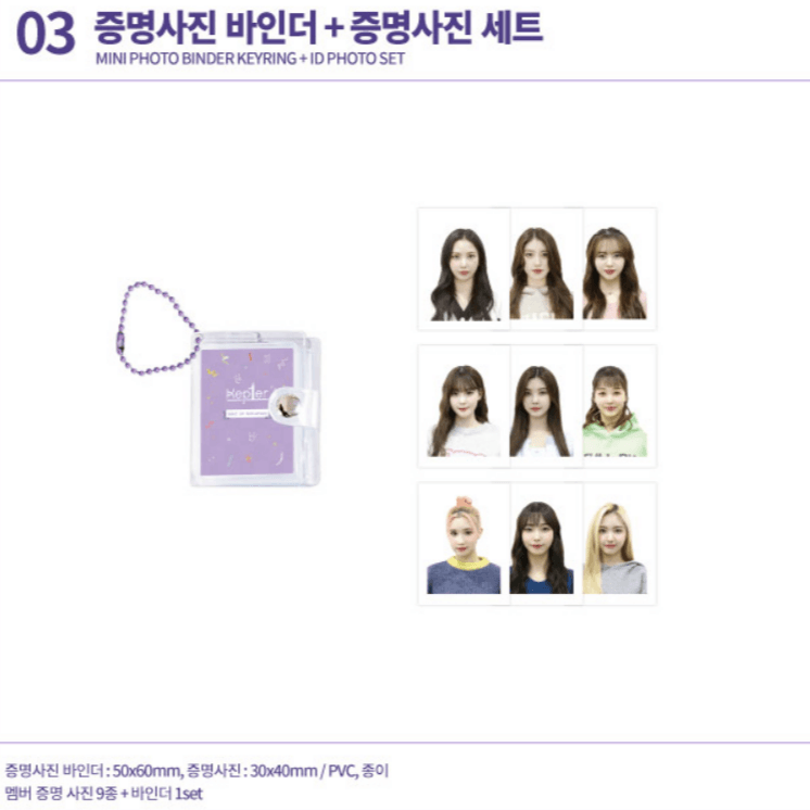 Kep1er Debut 1st Anniversary Official MD - MINI PHOTO BINDER KEYRING + ID PHOTO SET - KKANG