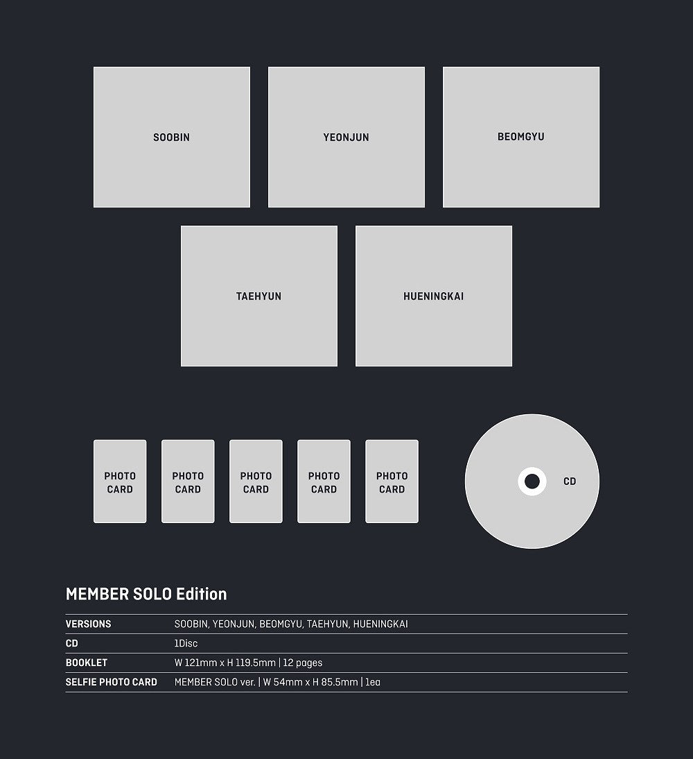 TXT JP 4th Single – CHIKAI (MEMBER SOLO Edition)