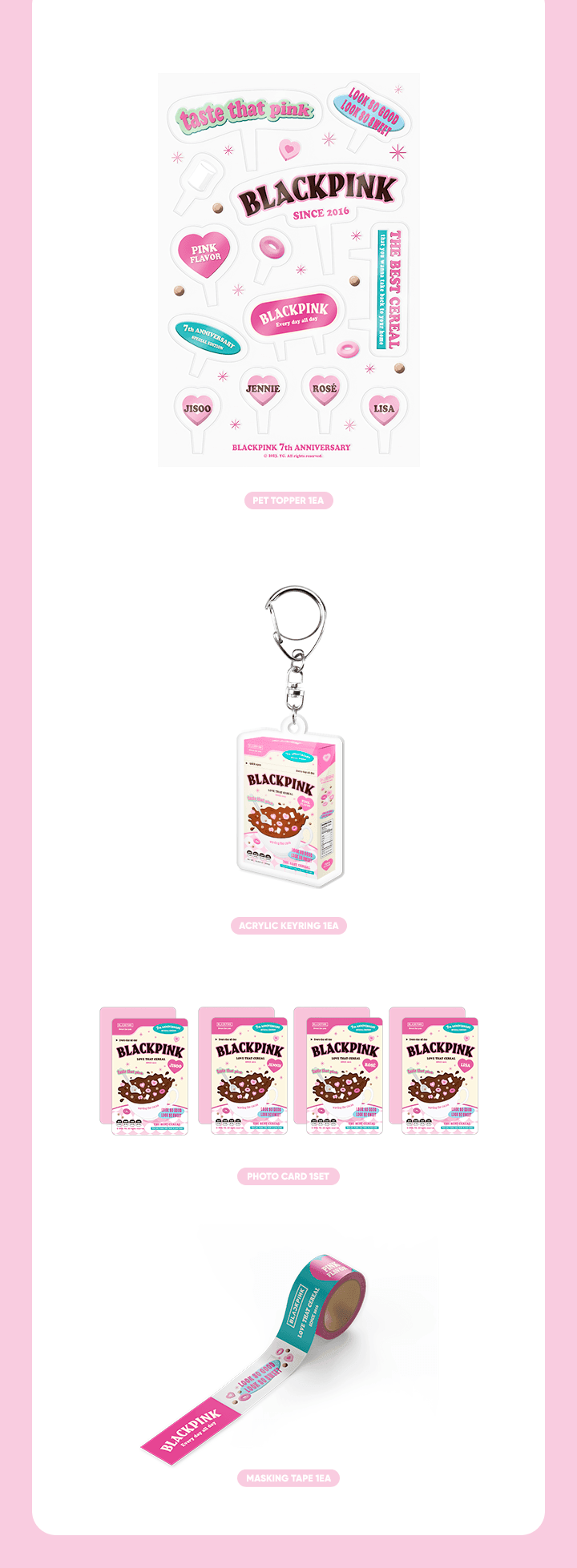 [ANNIVERSARY] BLACKPINK 2023 DEBUT ANNIVERSARY CEREAL DECO KIT - KKANG