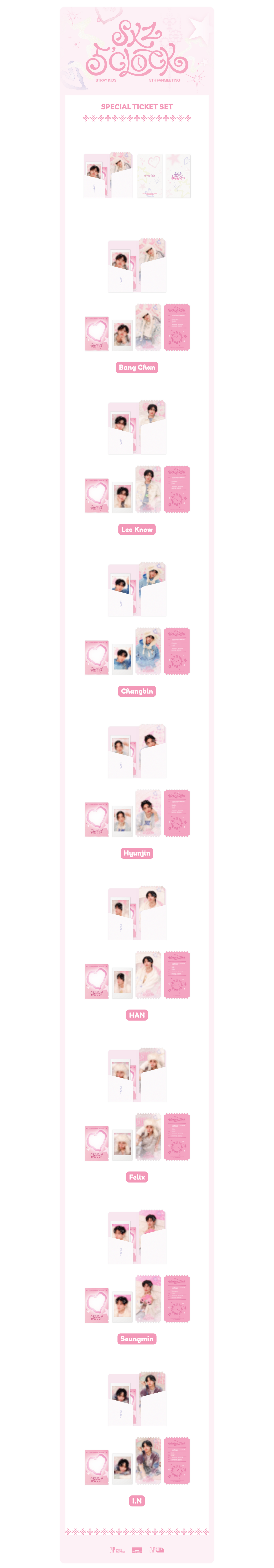 Stray Kids SPECIAL TICKET SET - SKZ 5'CLOCK
