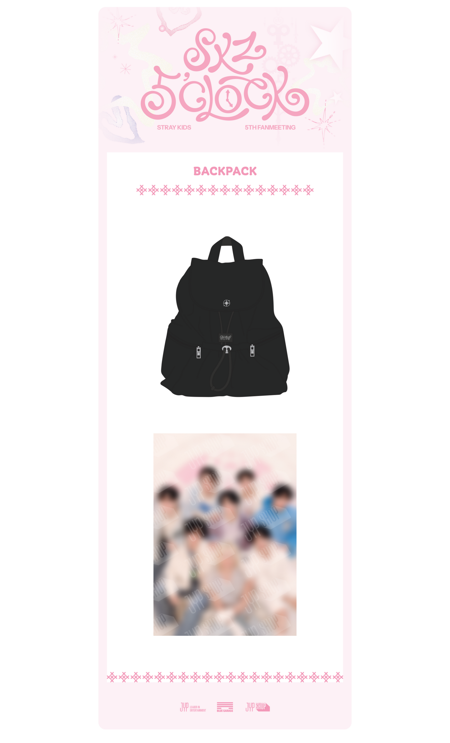 Stray Kids BACKPACK - SKZ 5'CLOCK