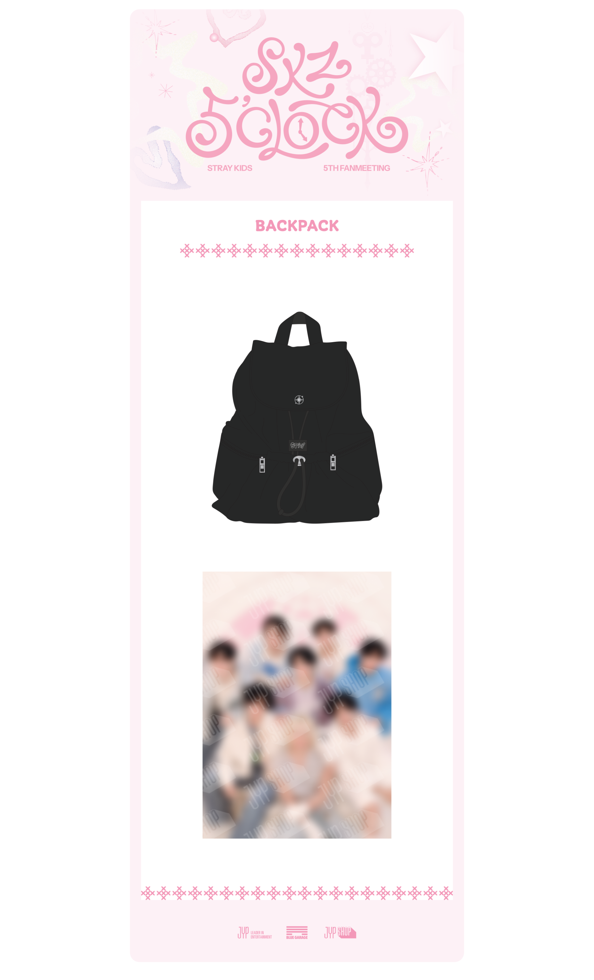 Stray Kids BACKPACK - SKZ 5'CLOCK