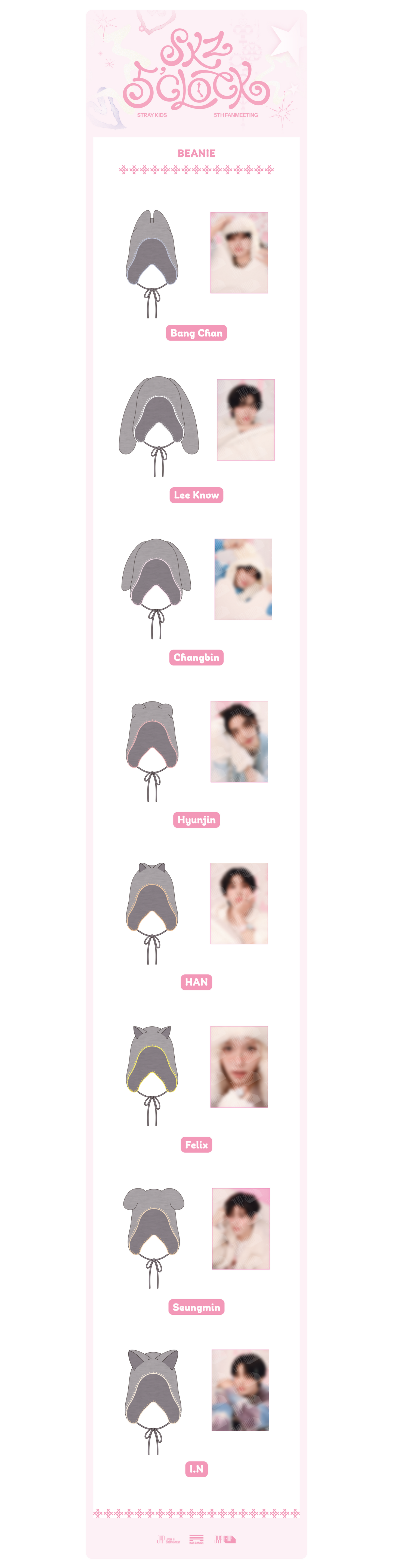 Stray Kids BEANIE - SKZ 5'CLOCK