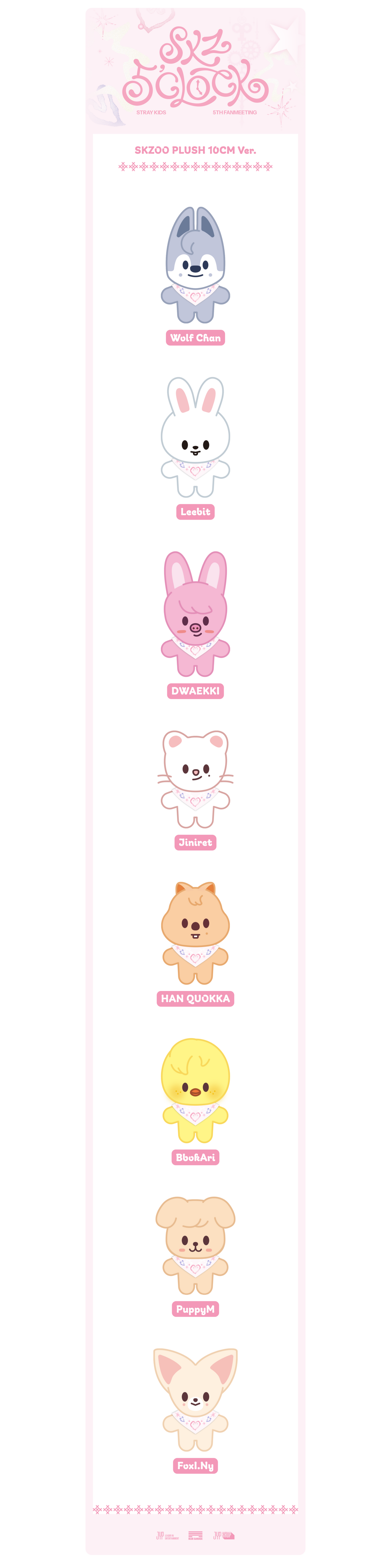 Stray Kids SKZOO PLUSH 10CM Ver. - SKZ 5'CLOCK