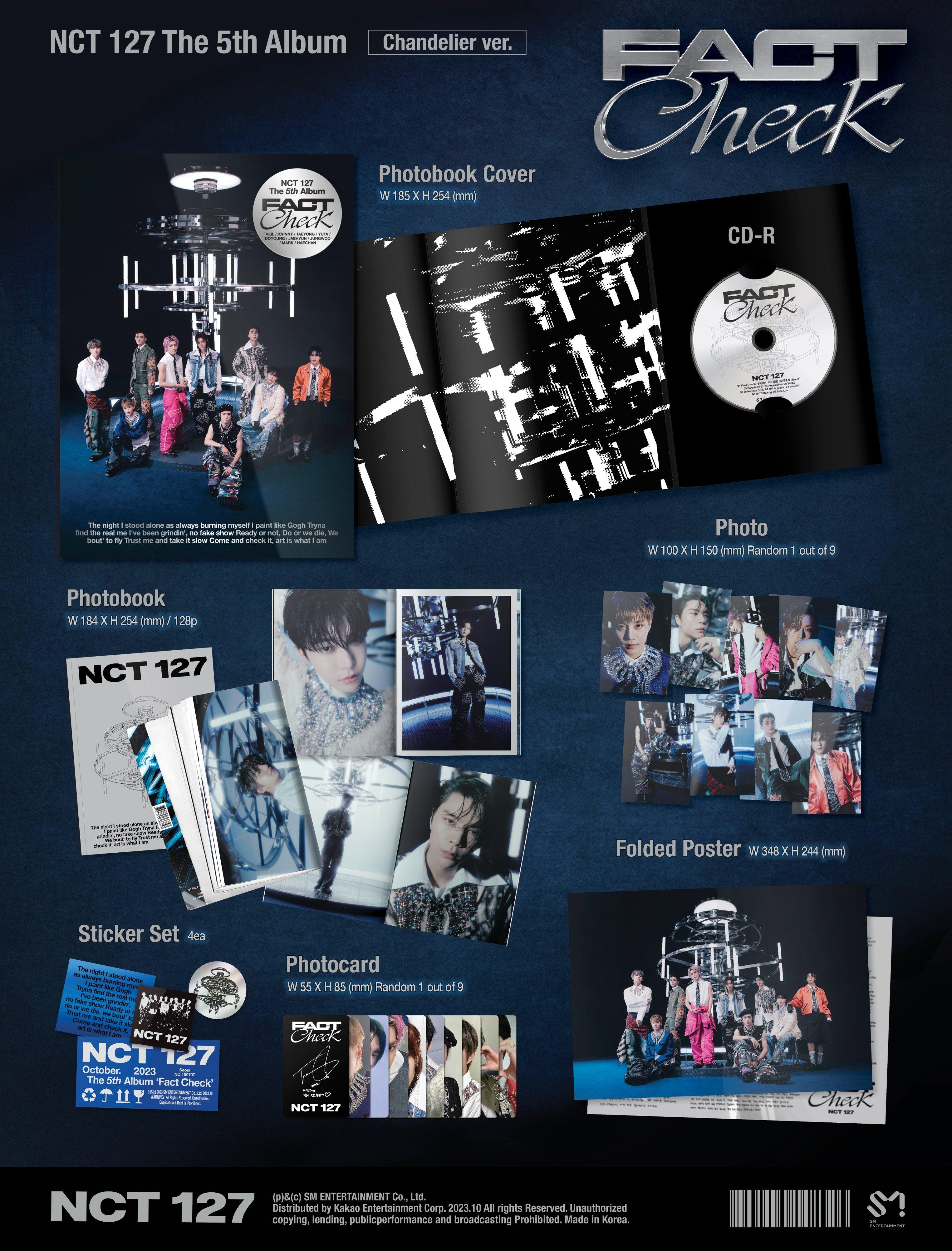 NCT 127 Album Vol. 5 – Fact Check (Chandelier Ver.) + Ktown4U Gift - KKANG