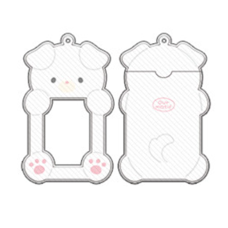 White Dog Photocard Holder