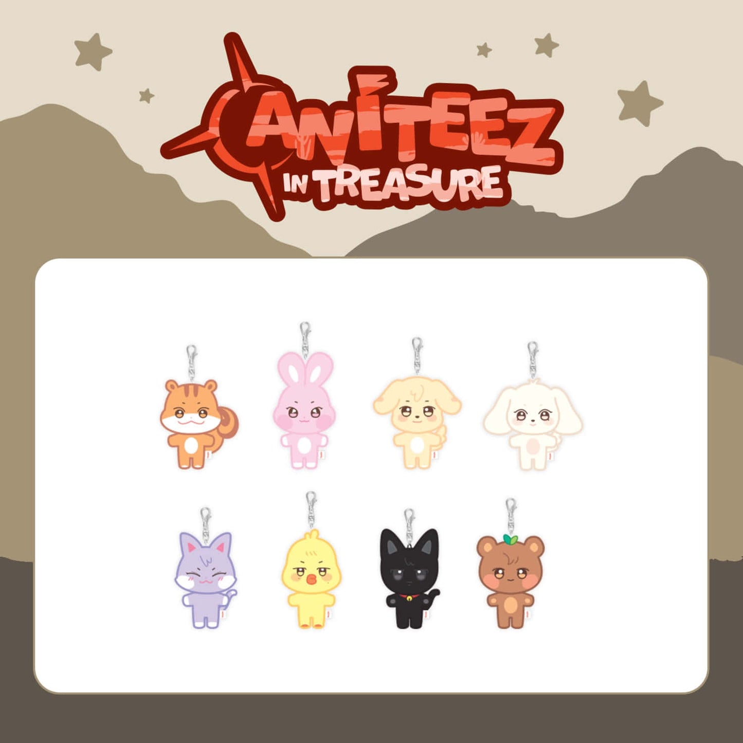 ATEEZ - [ANITEEZ IN TREASURE] MD PLUSH KEYRING