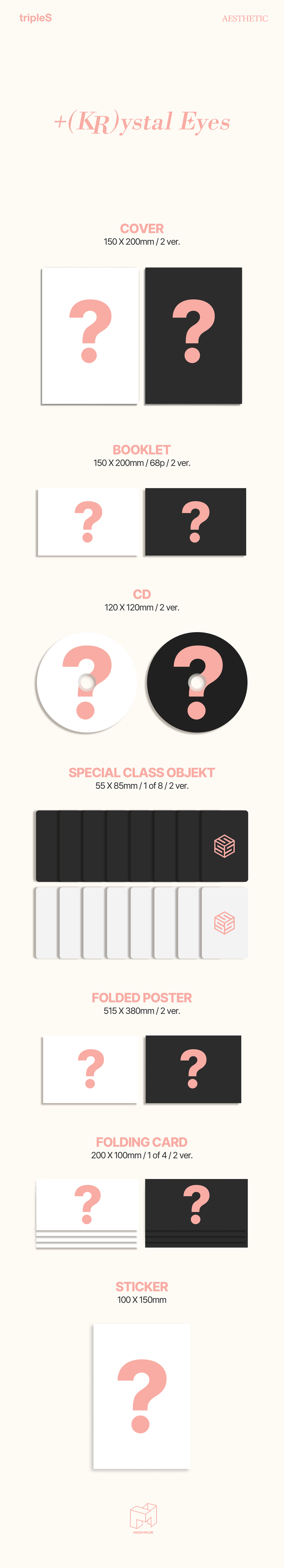 tripleS Mini Album – +(KR)ystal Eyes ‘AESTHETIC’ (Random)