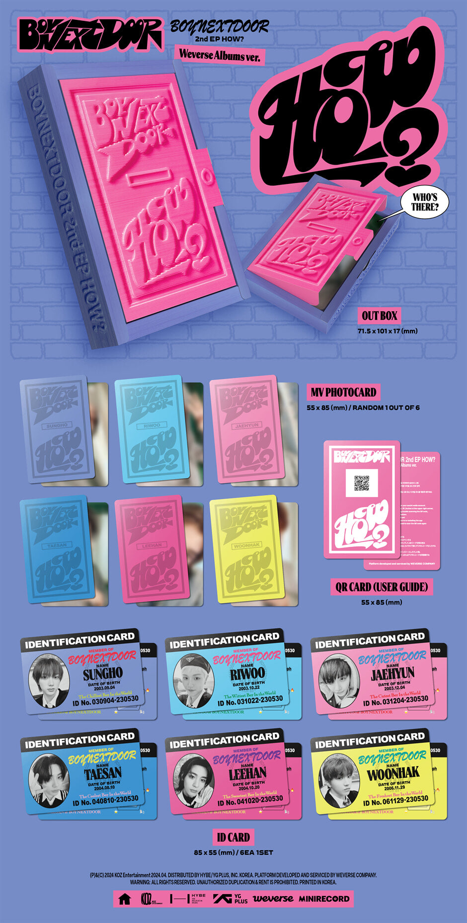 BOYNEXTDOOR 2nd EP – HOW? (Weverse Albums Ver.)