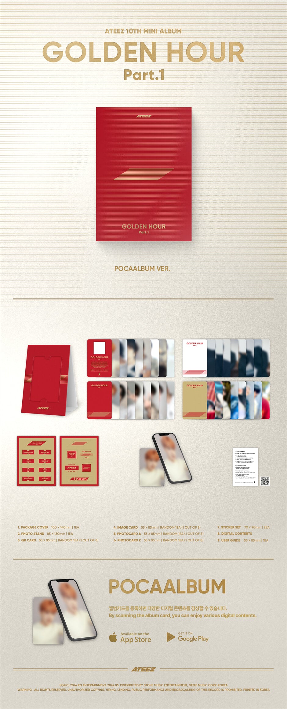 ATEEZ 10TH MINI ALBUM – GOLDEN HOUR : Part.1 (POCAALBUM)