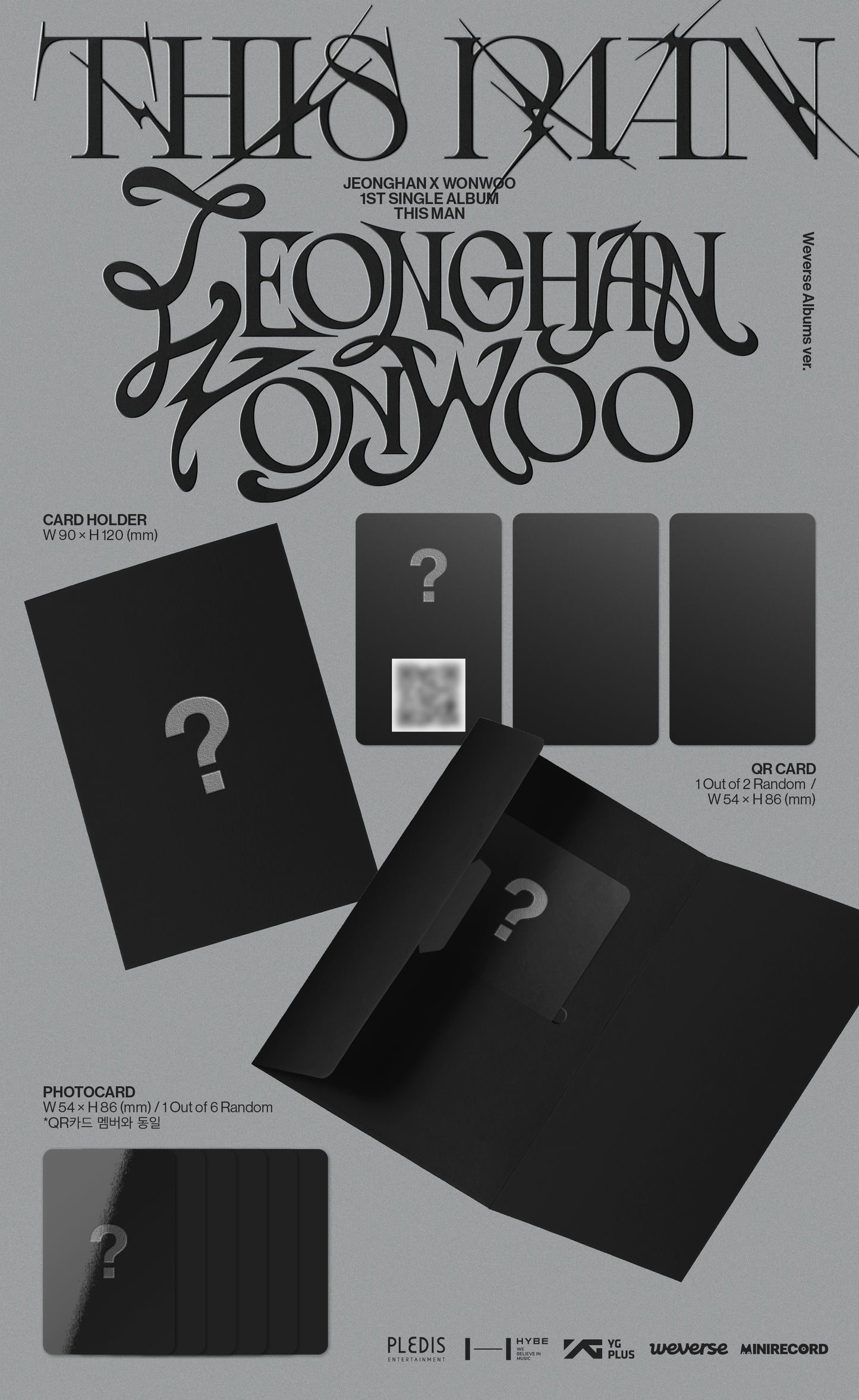 JEONGHAN X WONWOO 1ST SINGLE ALBUM – THIS MAN (Weverse Albums Ver.)