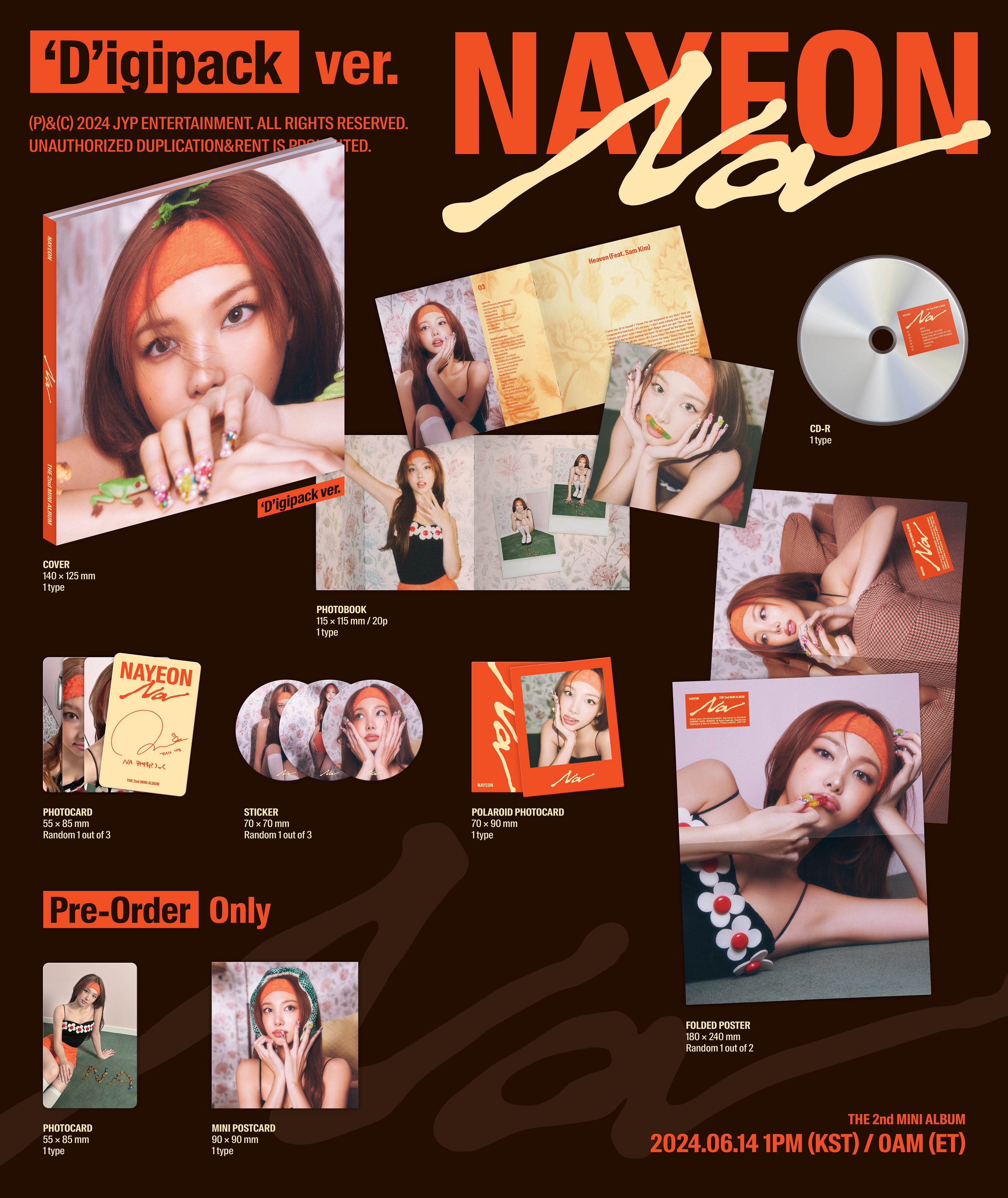 NAYEON THE 2nd MINI ALBUM – NA (Digipack Ver.)