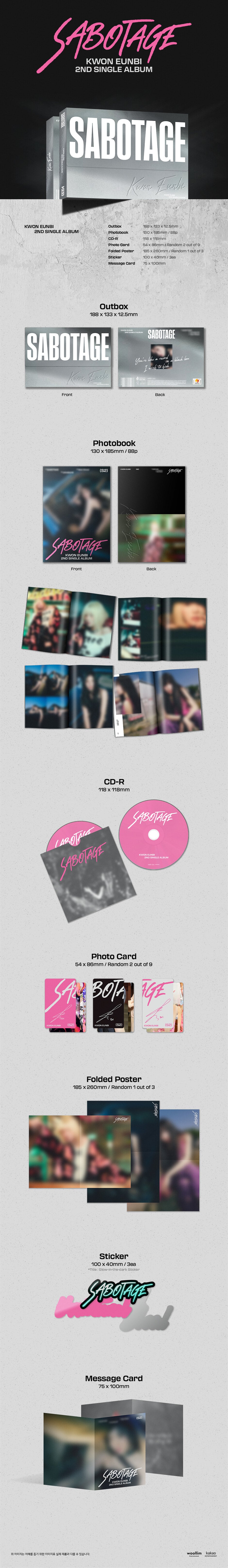 KWON EUN BI 2nd Single Album – SABOTAGE
