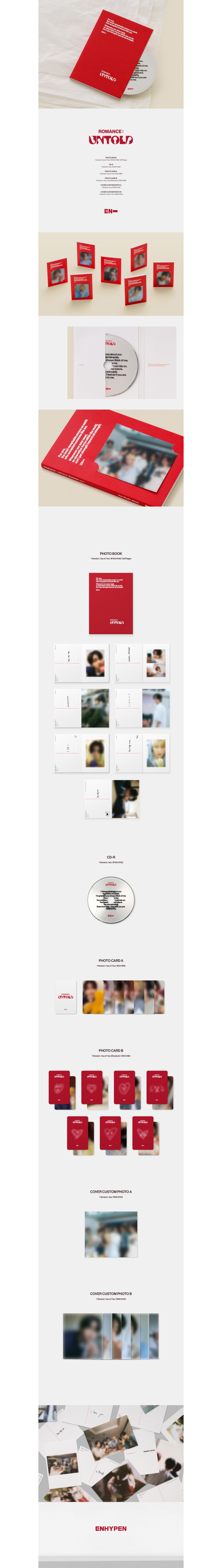 ENHYPEN 2nd Full Album – ROMANCE : UNTOLD (Engene Ver.) (Random)