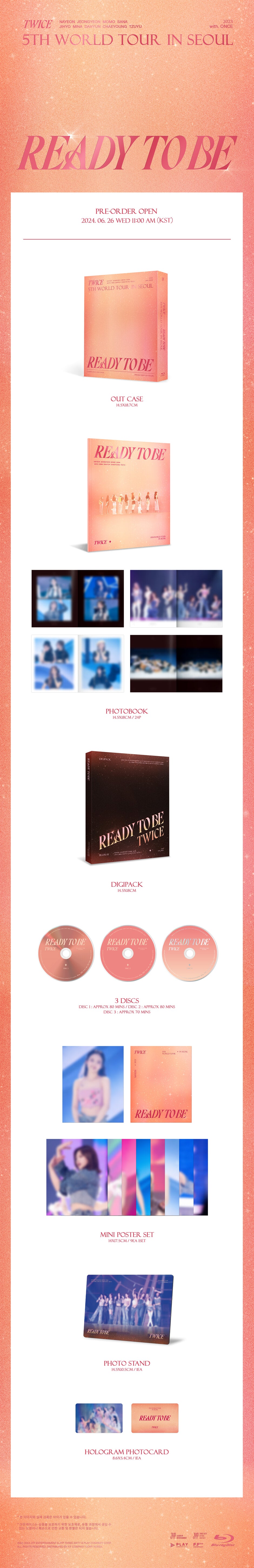 Twice – 5TH WORLD TOUR [READY TO BE] IN SEOUL BLU-RAY (3 DISC)