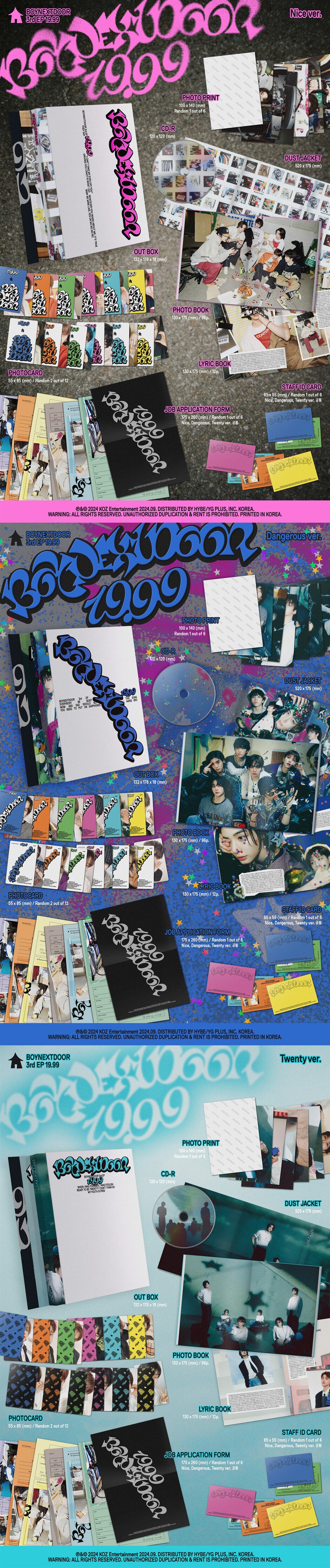 BOYNEXTDOOR 3rd EP – 19.99 (Random)