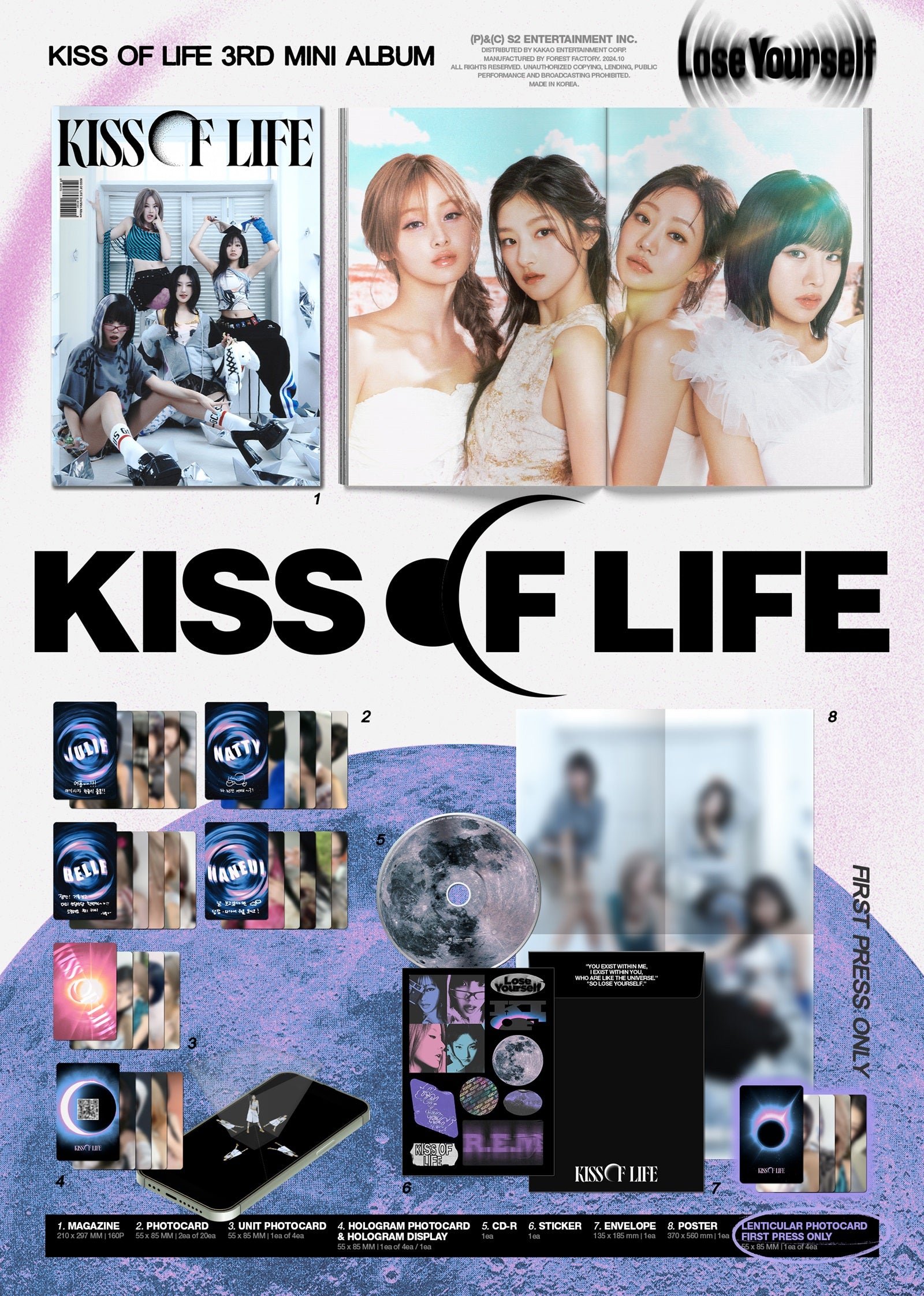 KISS OF LIFE 3rd Mini Album – Lose Yourself (Magazine Ver.) + Apple Music Gift