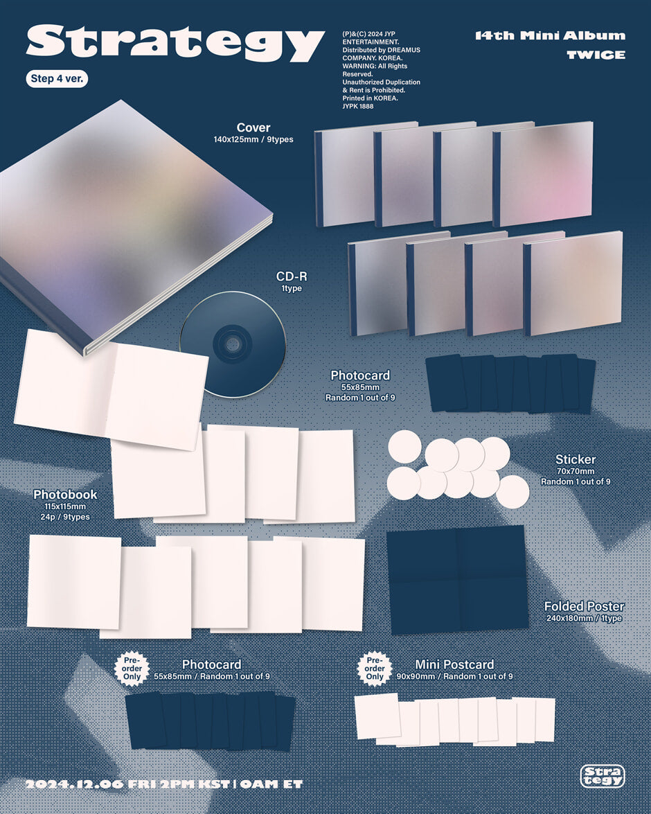 Twice 14th Mini Album – STRATEGY (Step 4 Ver.) (Random) + Withmuu Gift