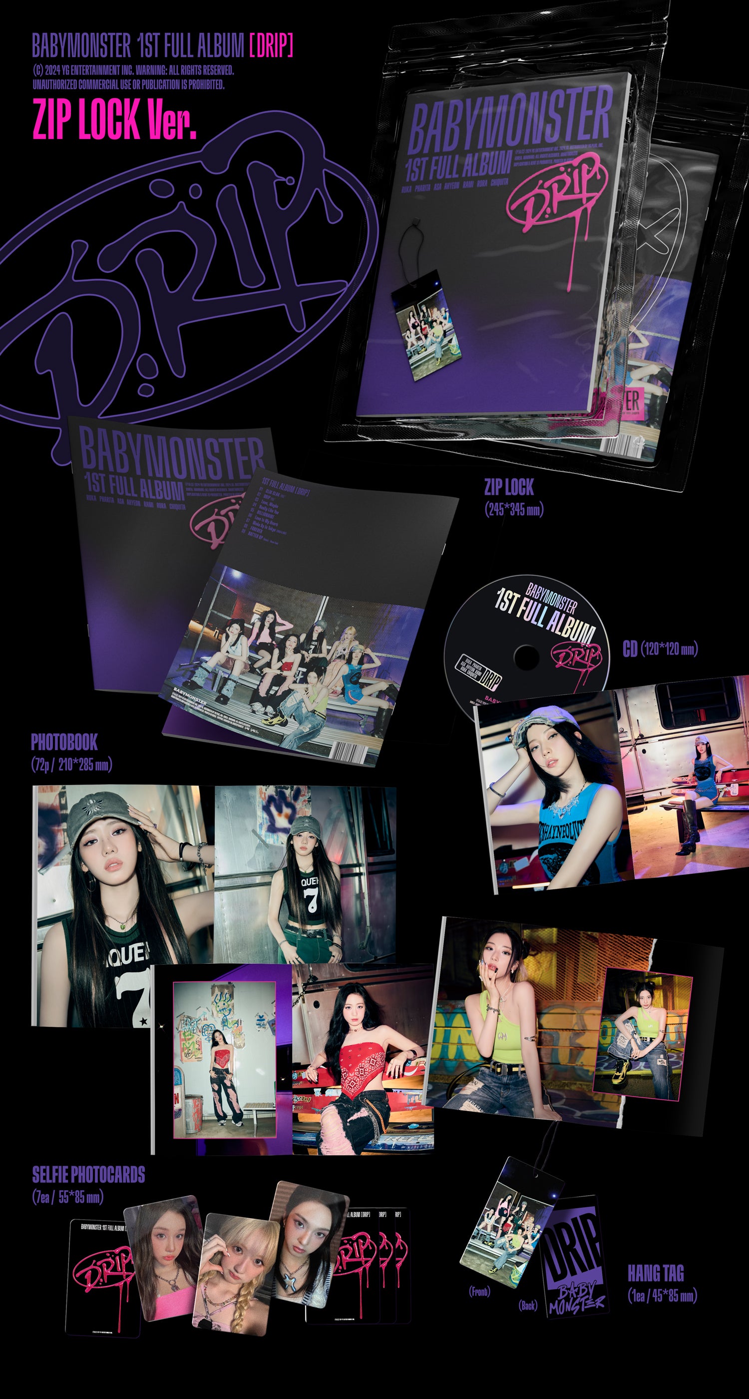 BABYMONSTER 1st FULL ALBUM – DRIP (Zip Lock/Binder Ver.) (Random)