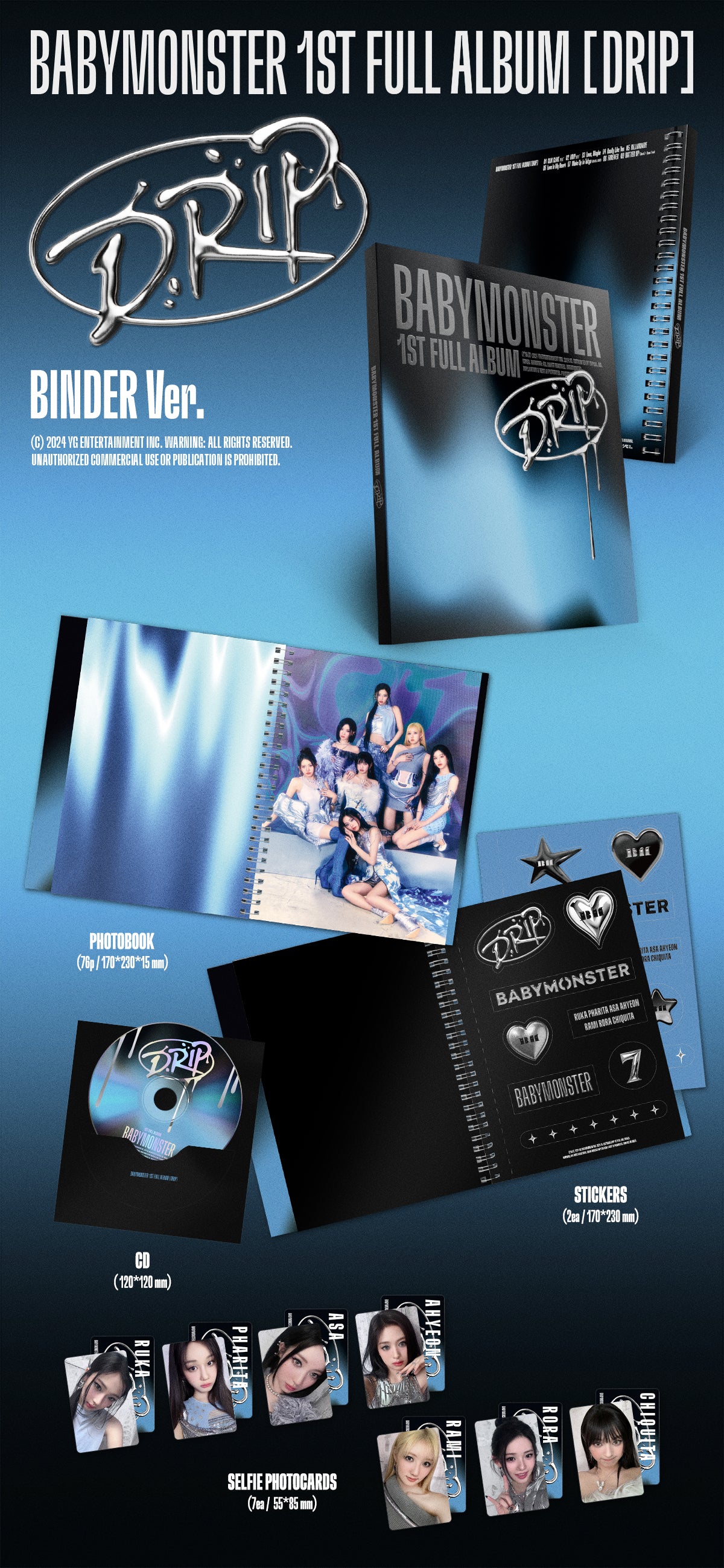 BABYMONSTER 1st FULL ALBUM – DRIP (Zip Lock/Binder Ver.) (Random)