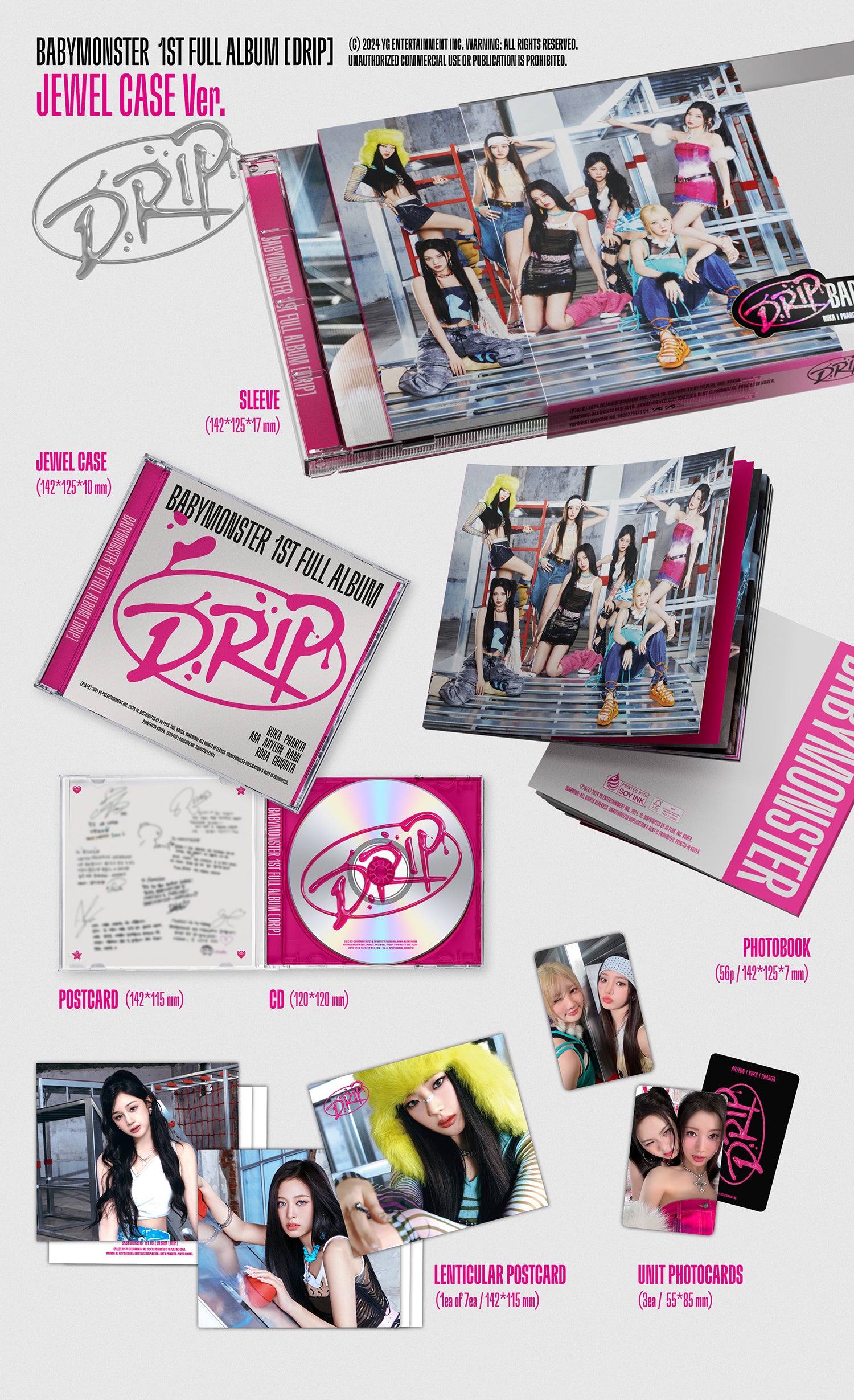 BABYMONSTER 1st FULL ALBUM – DRIP (JEWEL CASE Ver.)