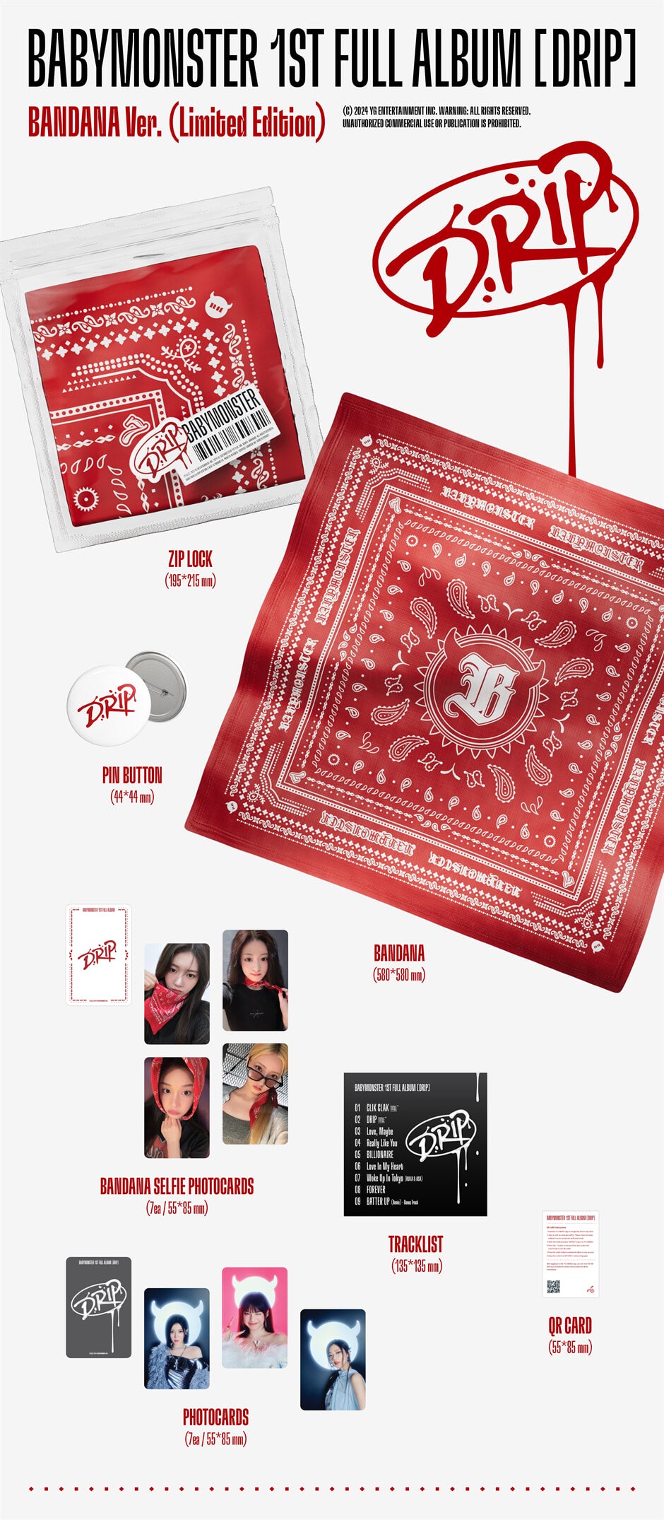 BABYMONSTER 1st FULL ALBUM – DRIP (BANDANA Ver.) (Limited Edition)