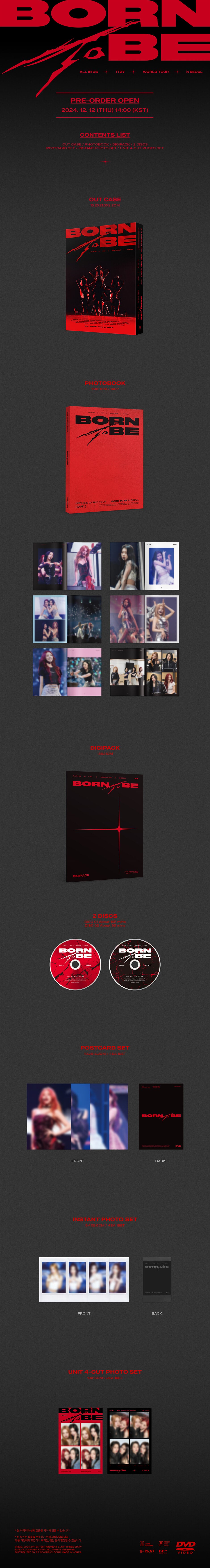 ITZY – ITZY 2ND WORLD TOUR [BORN TO BE] in SEOUL DVD (2 DISC) + POB