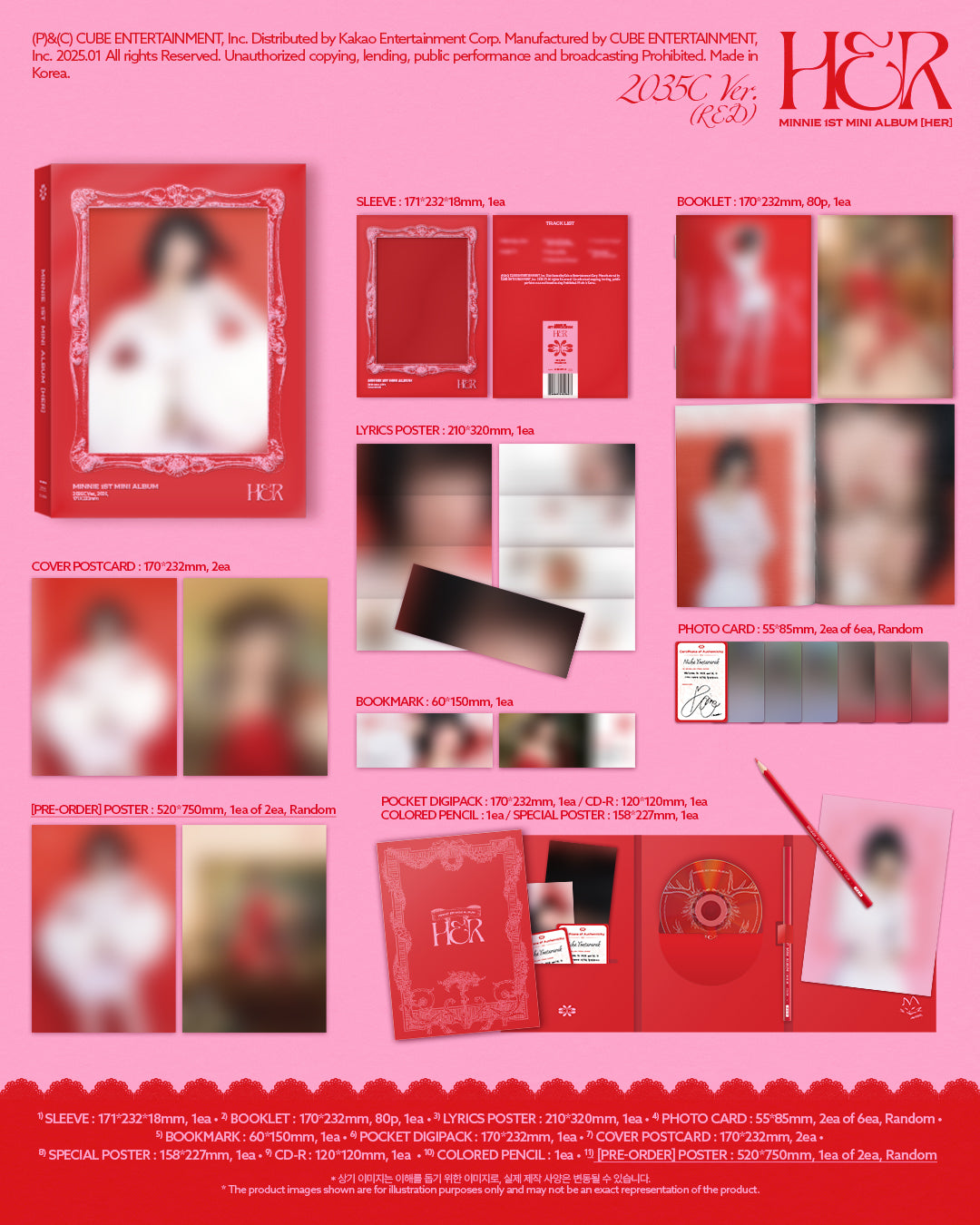 MINNIE 1ST MINI ALBUM – HER (Random) + Apple Music Gift