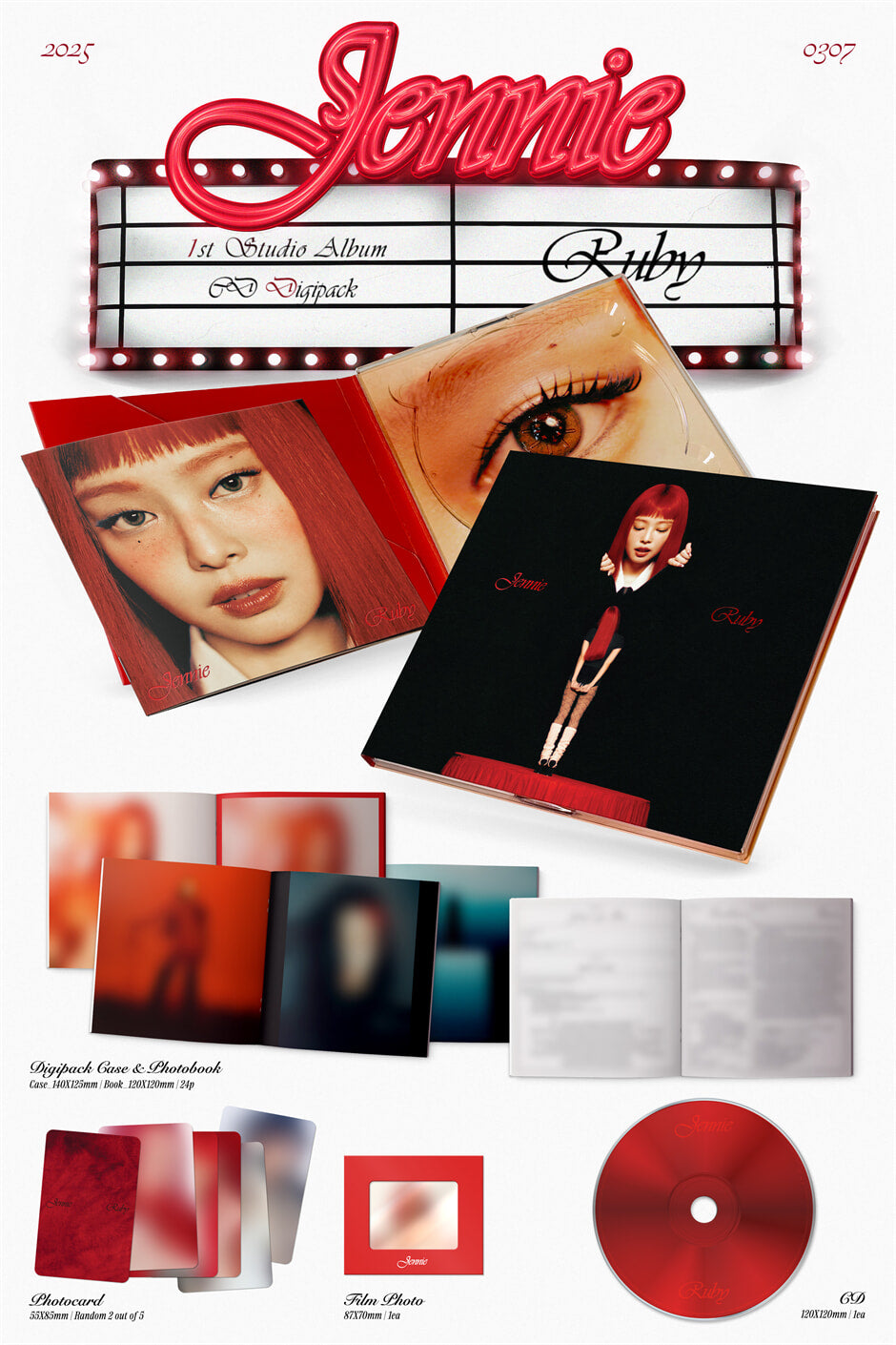 JENNIE The 1st Studio Album – Ruby (Digipack)