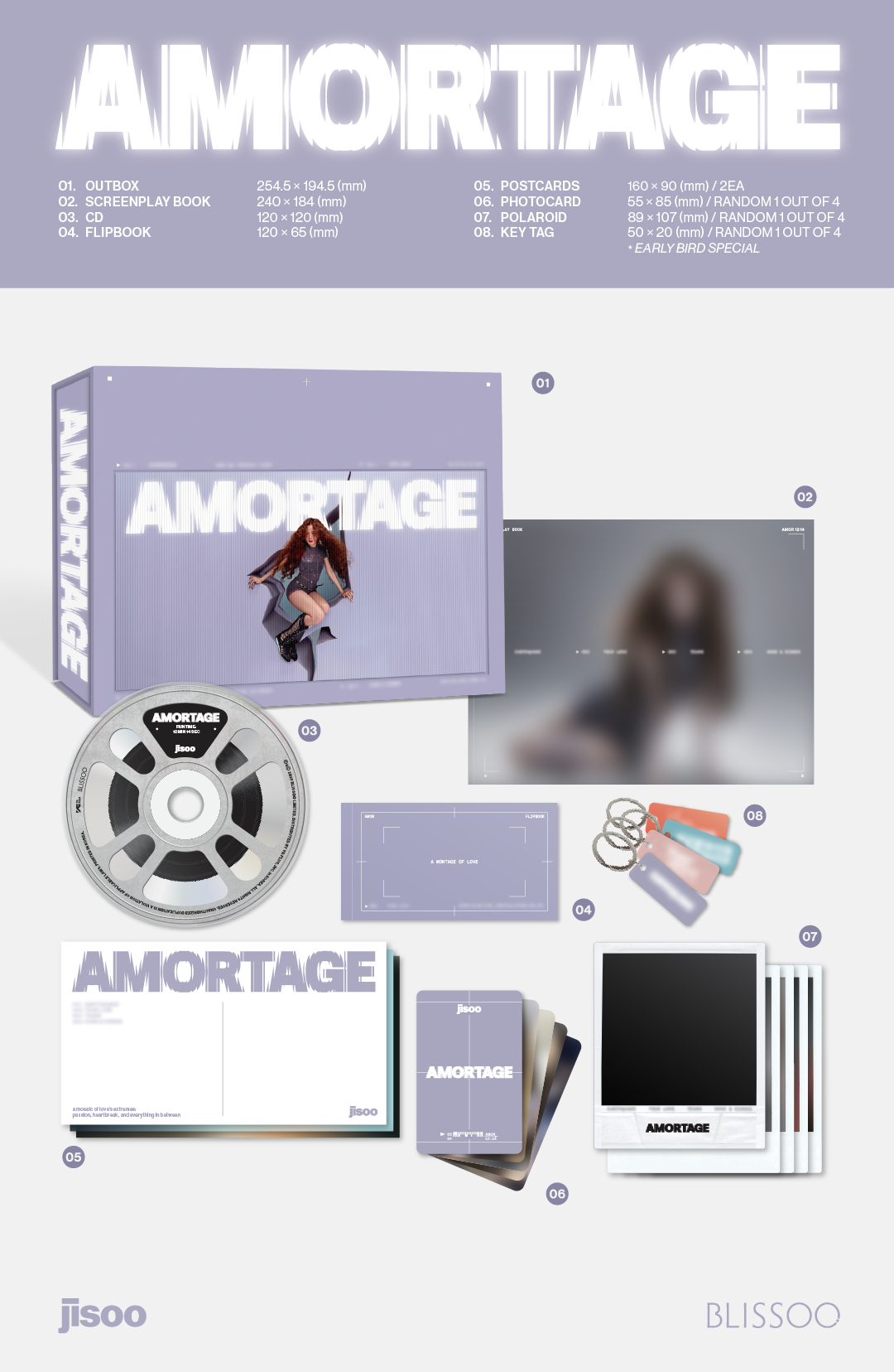 JISOO Mini Album – AMORTAGE (EXCLUSIVE EDITION) + Ktown4U Gift