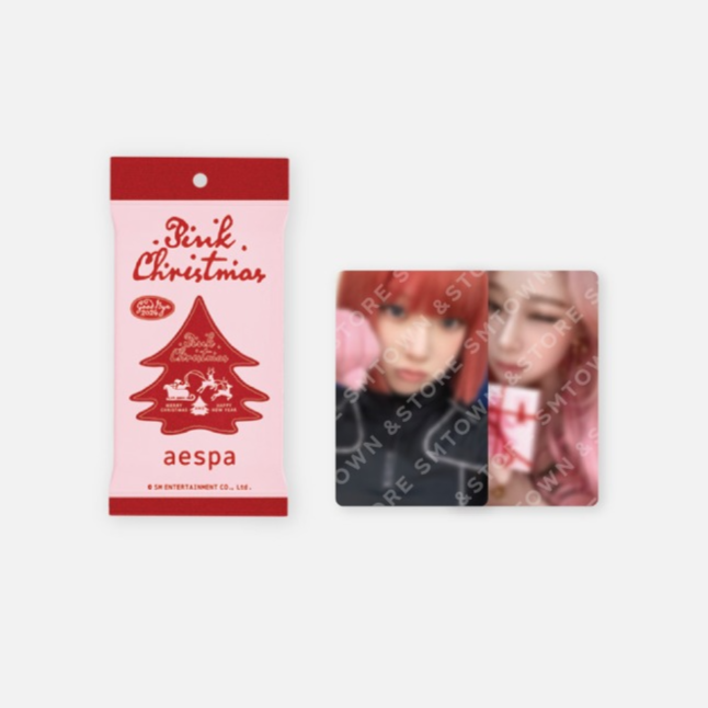 2024 PINK CHRISTMAS PHOTO CARD - aespa