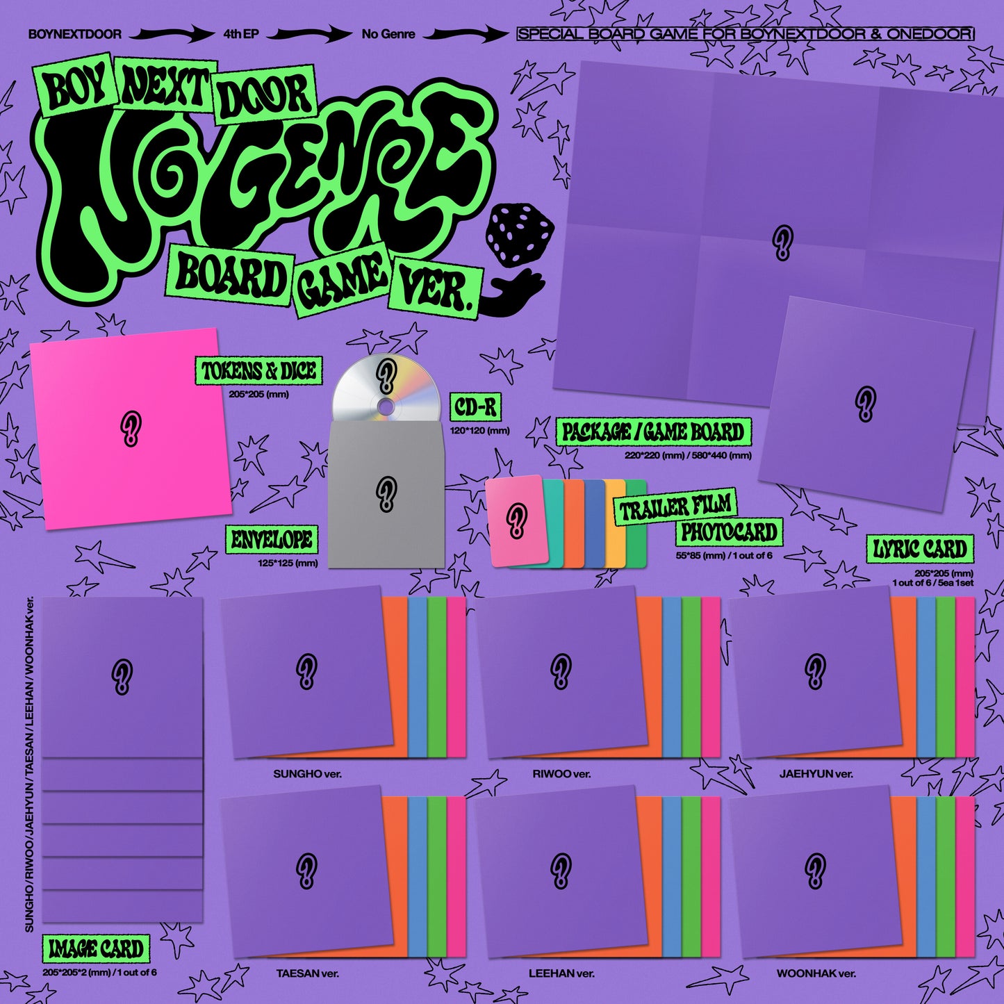 BOYNEXTDOOR 4th EP – No Genre (Board Game Ver.) (Random) + Weverse Gift
