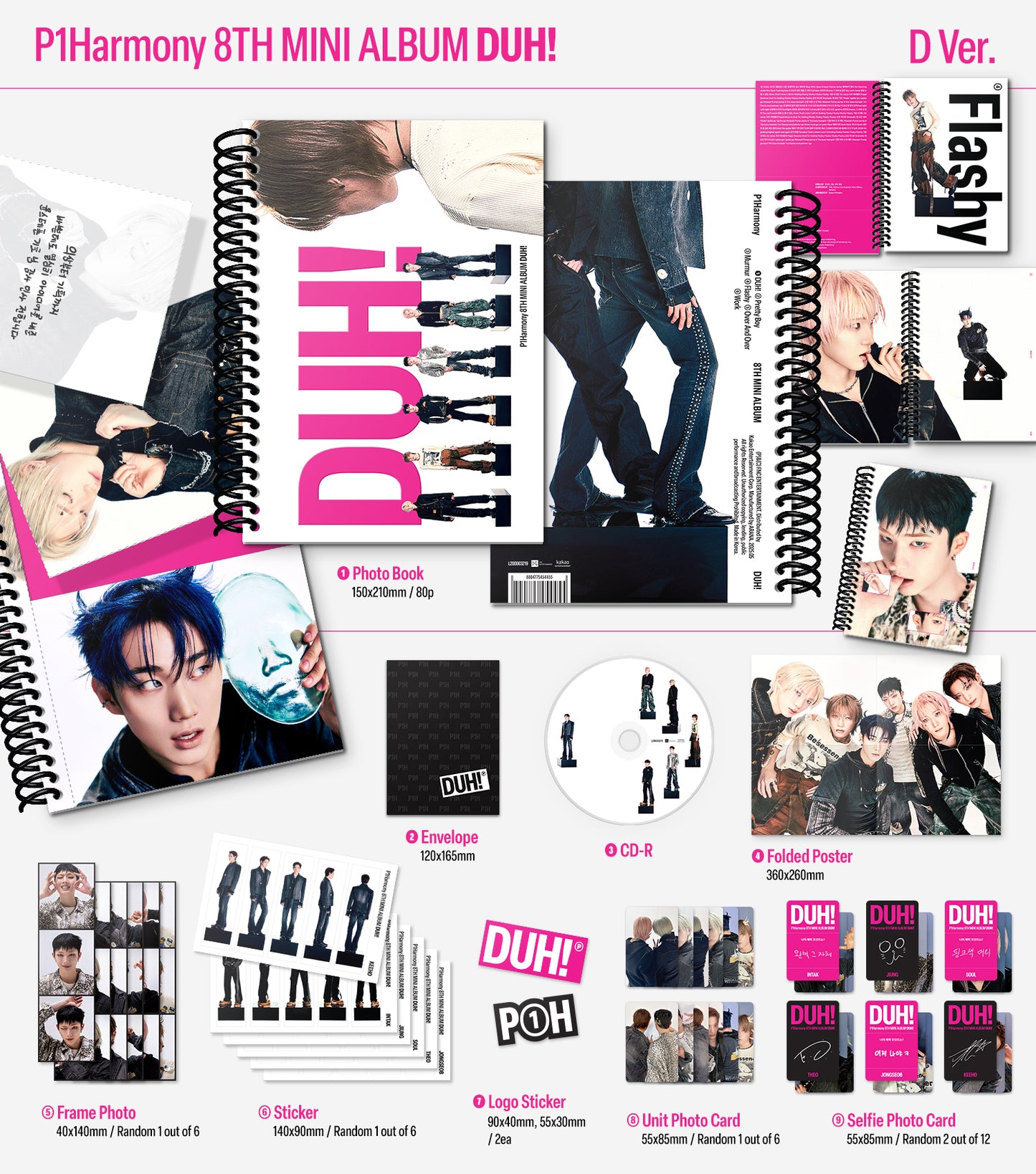 P1Harmony 8th Mini Album – DUH! (Random) + Apple Music Gift