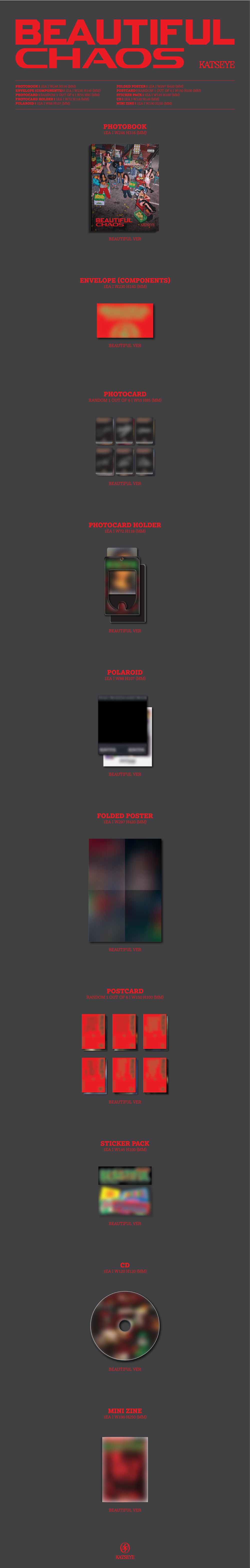 KATSEYE – BEAUTIFUL CHAOS (Random) + Weverse Gift