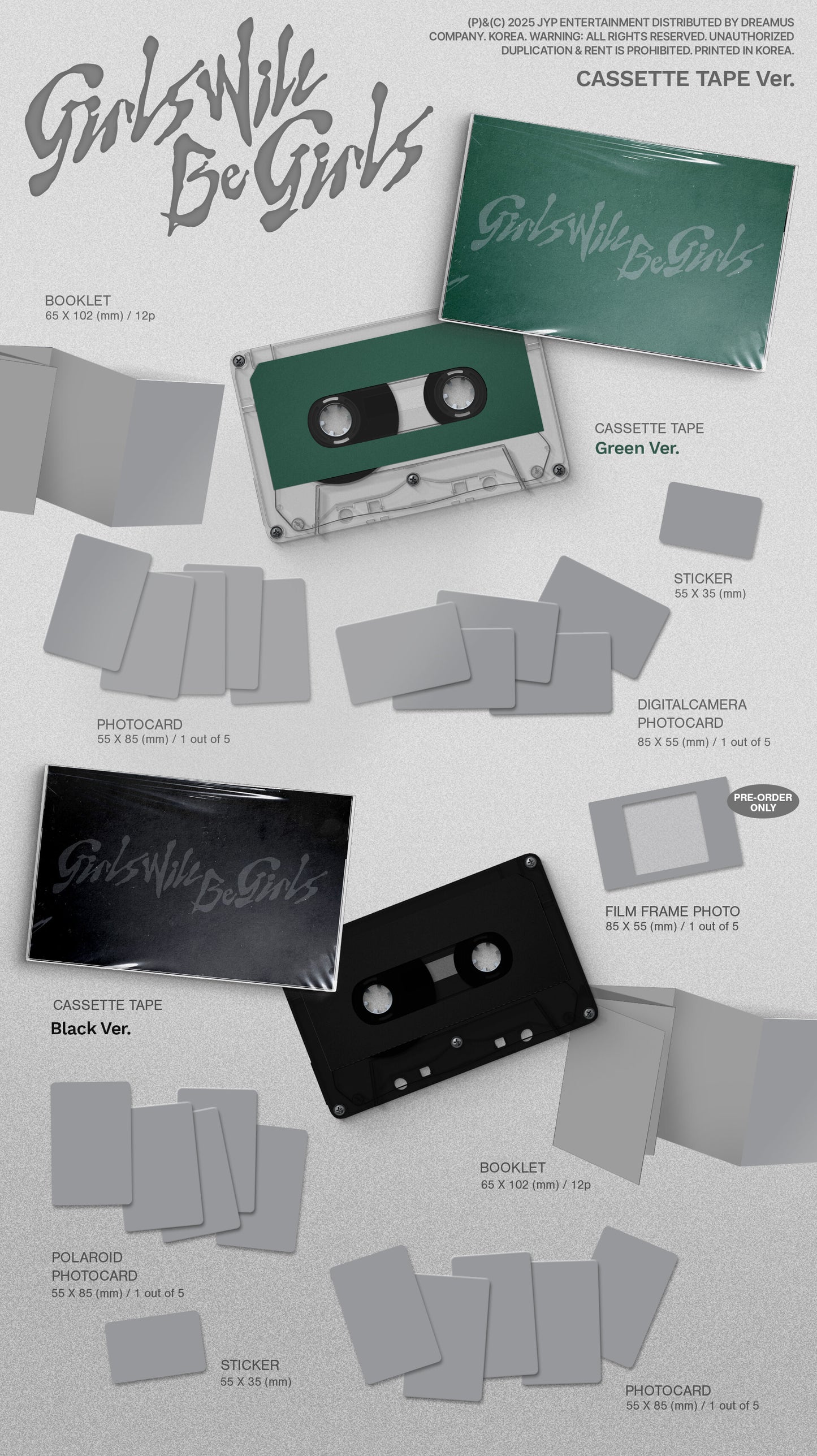 ITZY – Girls Will Be Girls (Cassette Tape Ver.) (Random)