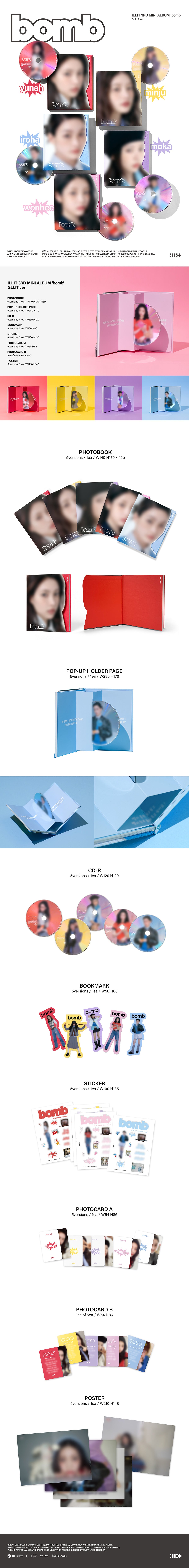 ILLIT 3rd Mini Album – bomb (GLLIT Ver.) (Random)