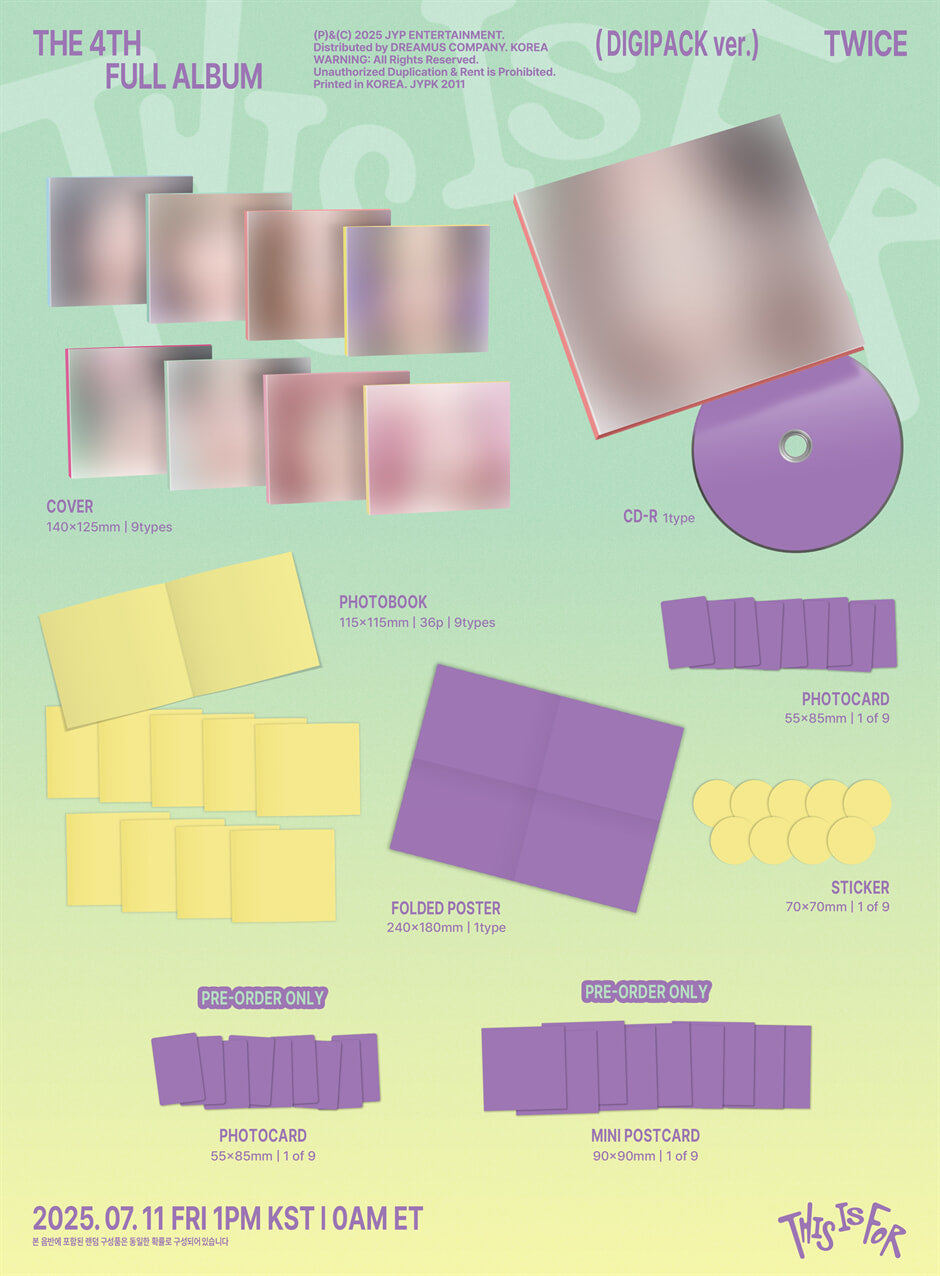 TWICE 4TH FULL ALBUM – THIS IS FOR (DIGIPACK Ver.) (Random) + Soundwave Benefit