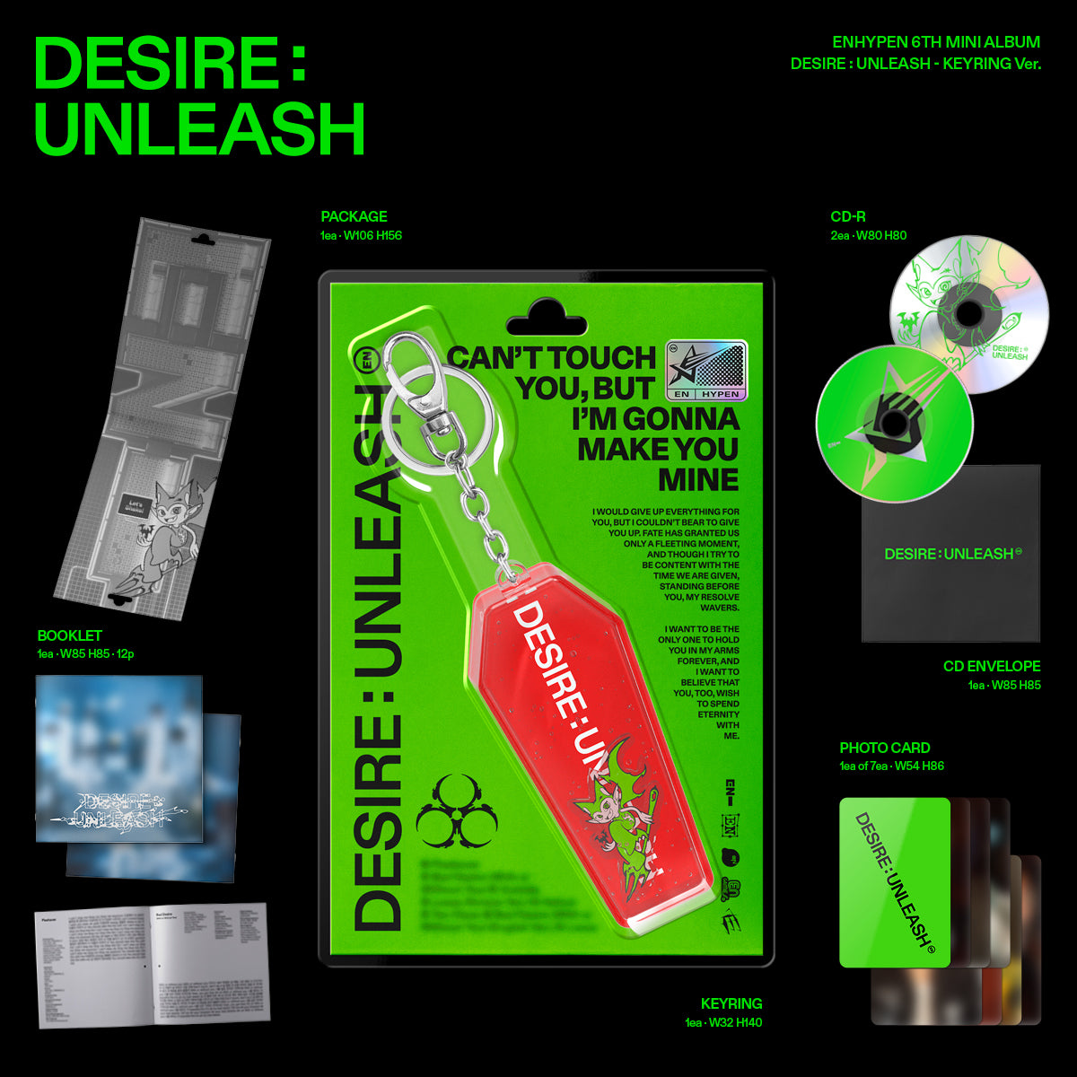 ENHYPEN – DESIRE : UNLEASH (KEYRING Ver.)