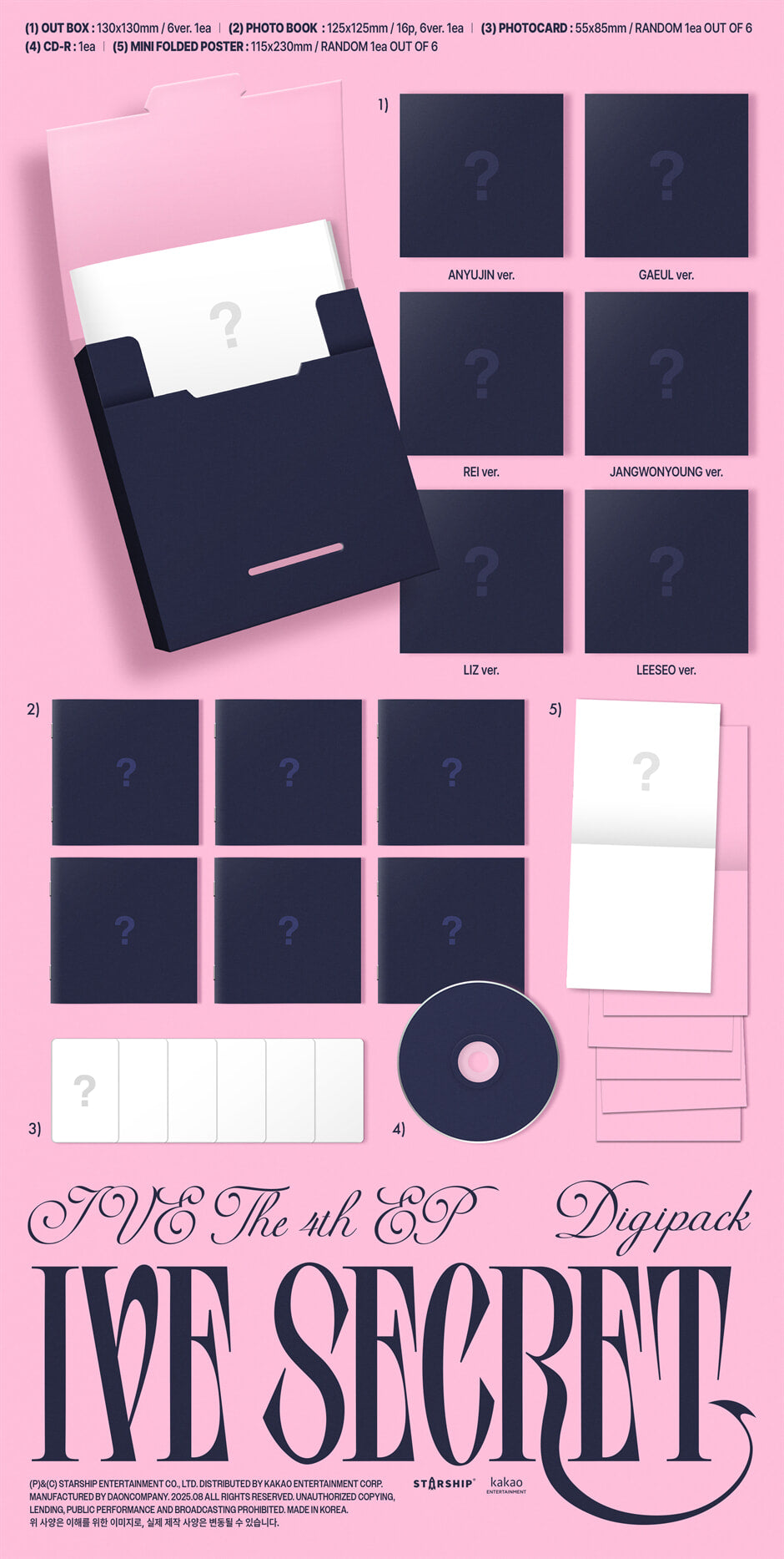 IVE THE 4th EP – IVE SECRET (Digipack Ver.) (Random)