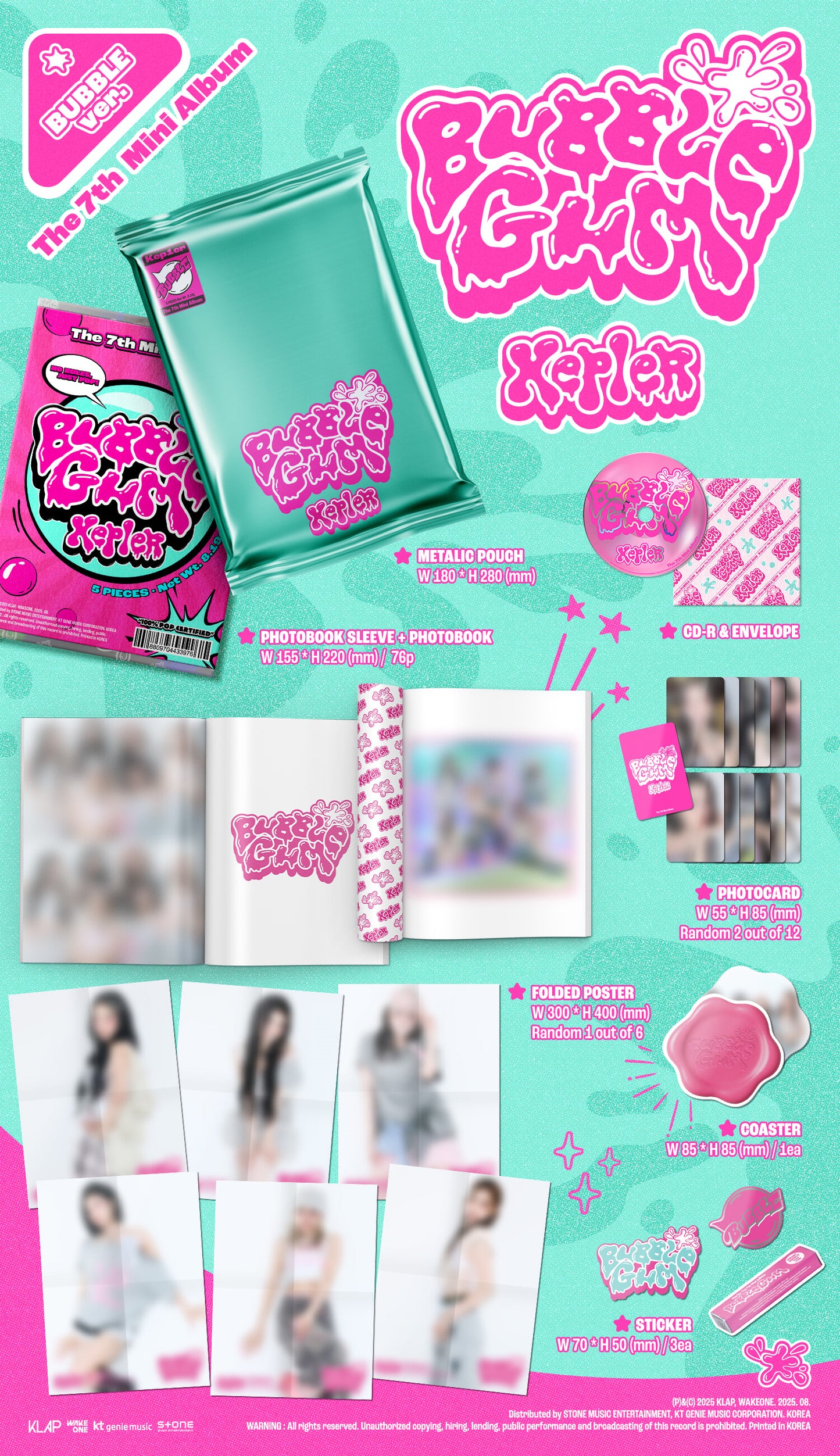 Kep1er The 7th Mini Album – BUBBLE GUM (Random)