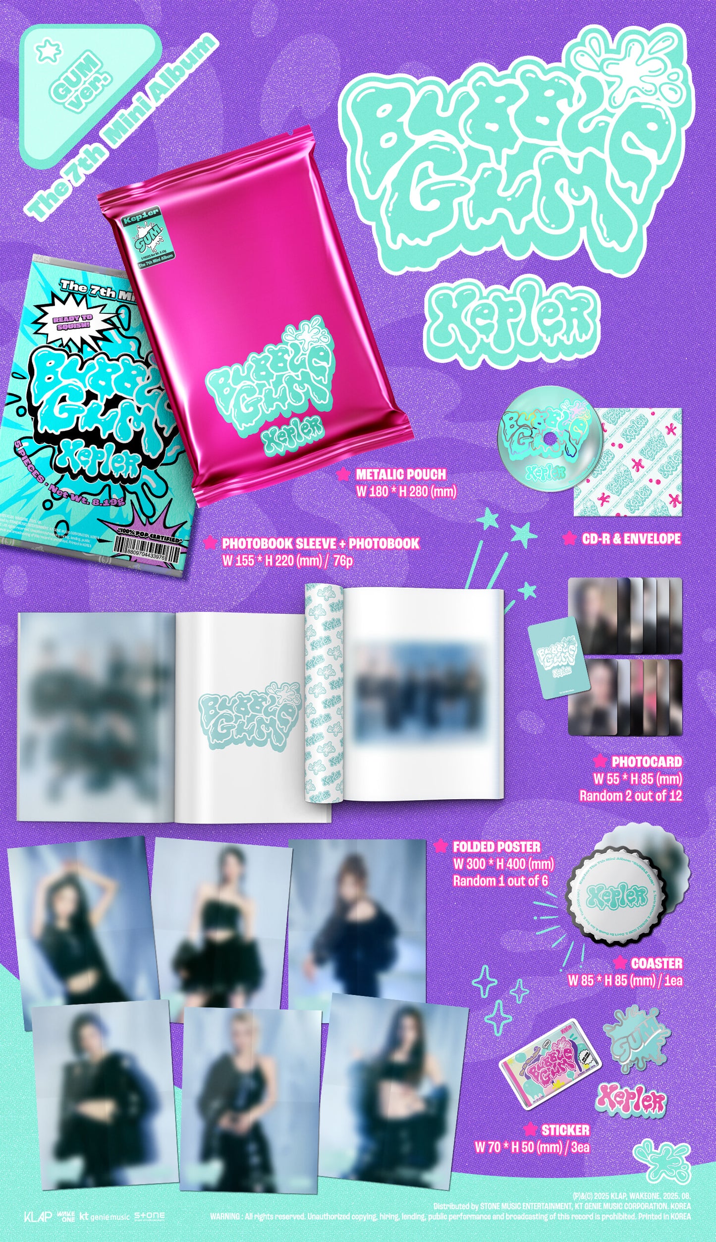 Kep1er The 7th Mini Album – BUBBLE GUM (Random)