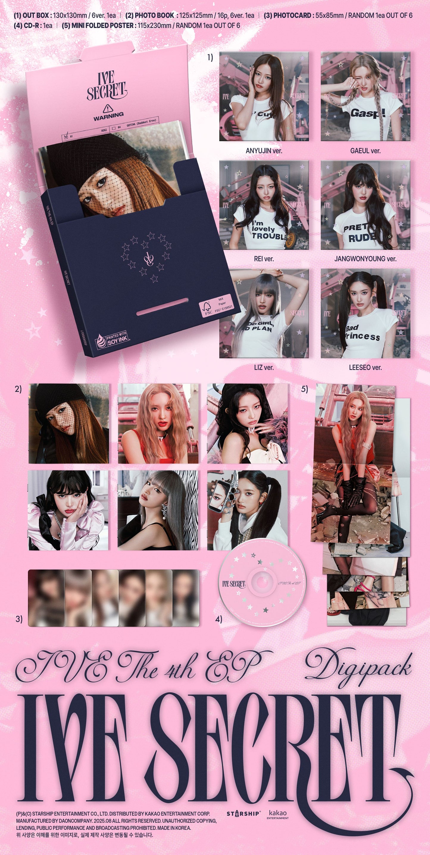IVE THE 4th EP – IVE SECRET (Digipack Ver.) (Random)