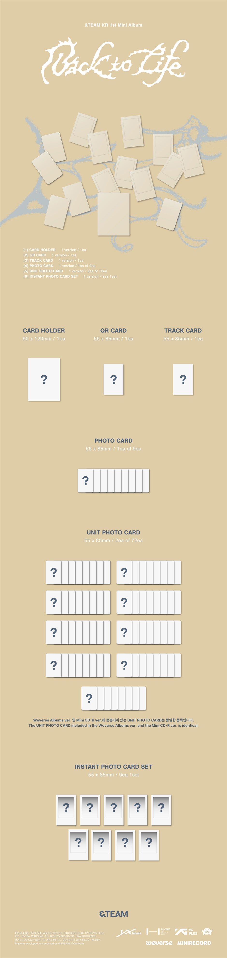 &TEAM – KR 1st Mini Album [Back to Life] (Photocard Box) (Weverse Albums Ver.)