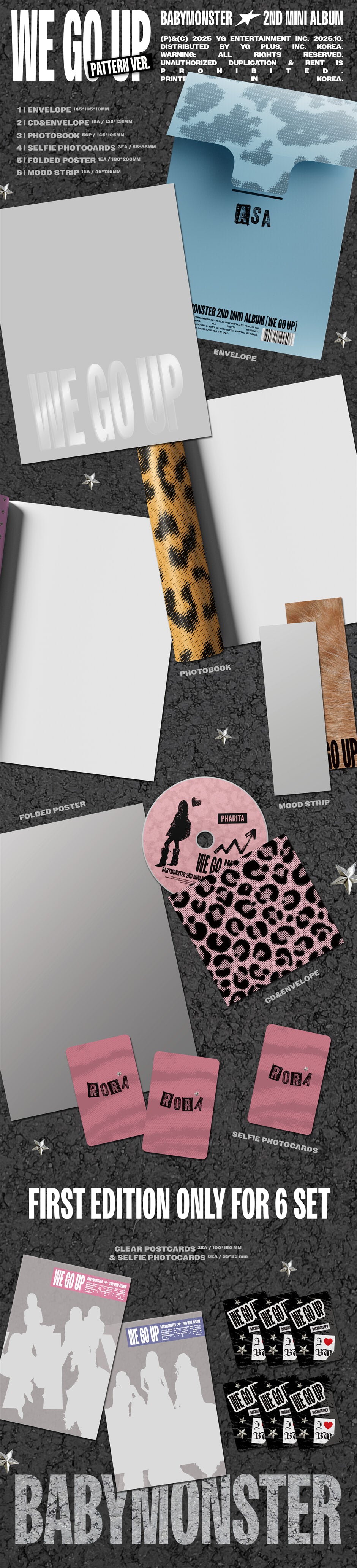 BABYMONSTER – 2nd MINI ALBUM [WE GO UP] (PATTERN Ver.) (Random)
